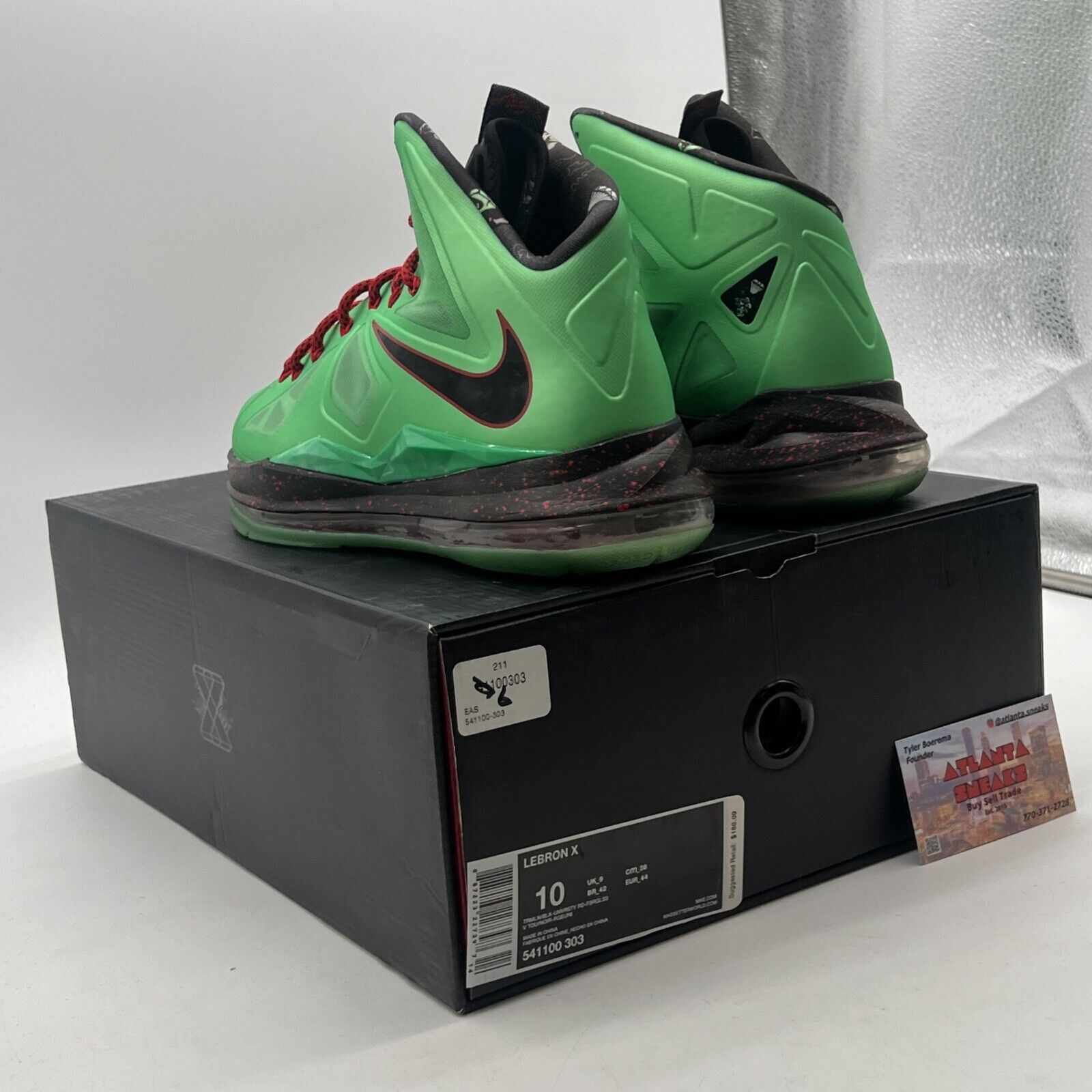 Size 10 - Nike LeBron 10 Cutting Jade (541100-303)