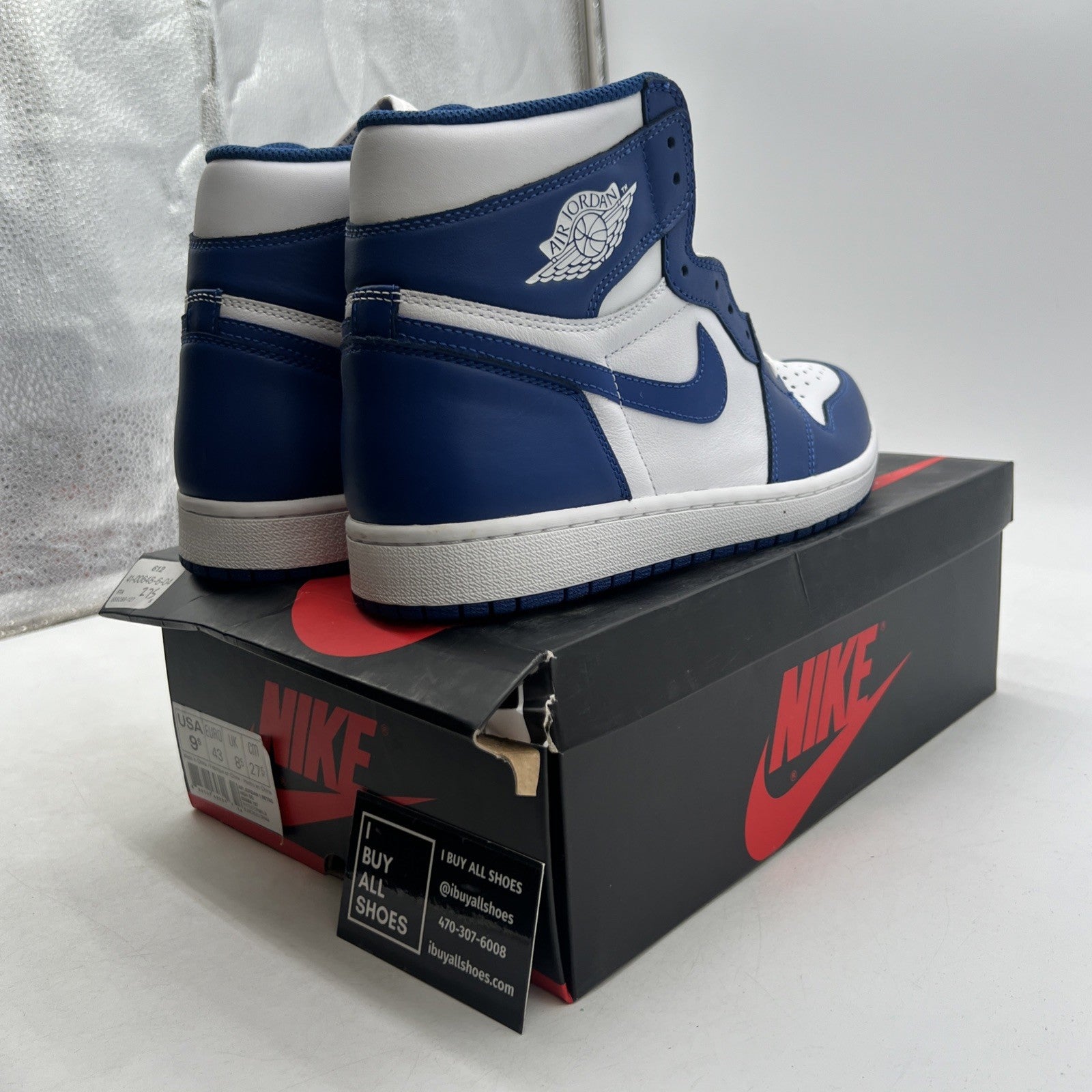 Size 9.5 - Air Jordan 1 Retro High OG Storm Blue 2016 (555088-127)