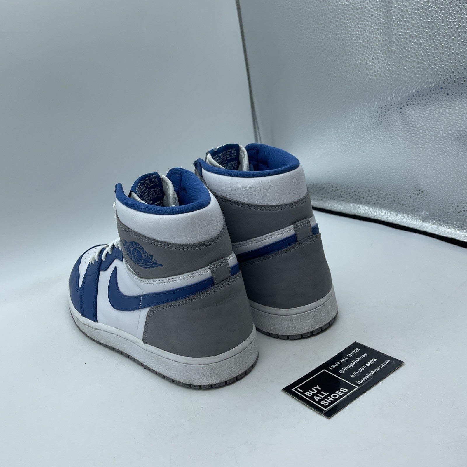 Size 12 - Jordan 1 Retro OG High True Blue Grey Suede Leather (DZ5485-410)