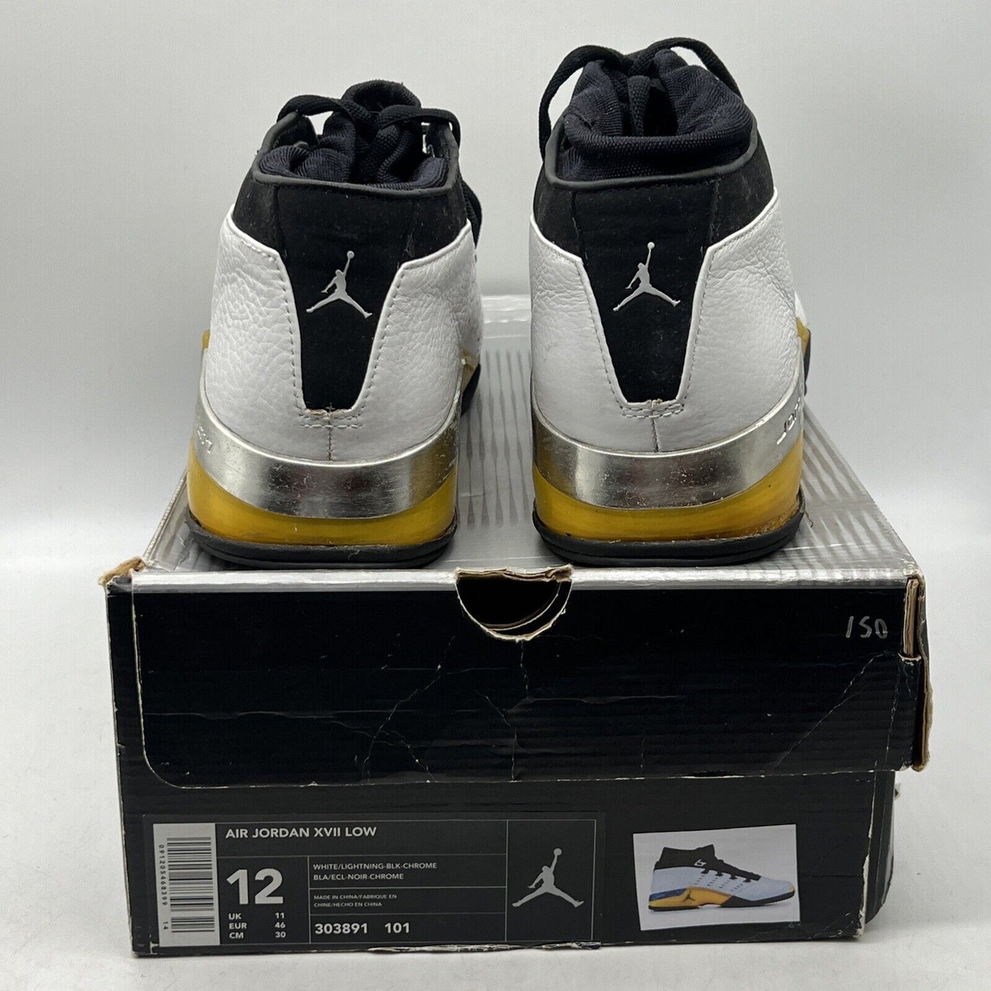 Size 12 - Air Jordan 17 OG 2002 Low All Star - Lightning White Yellow 303891-101