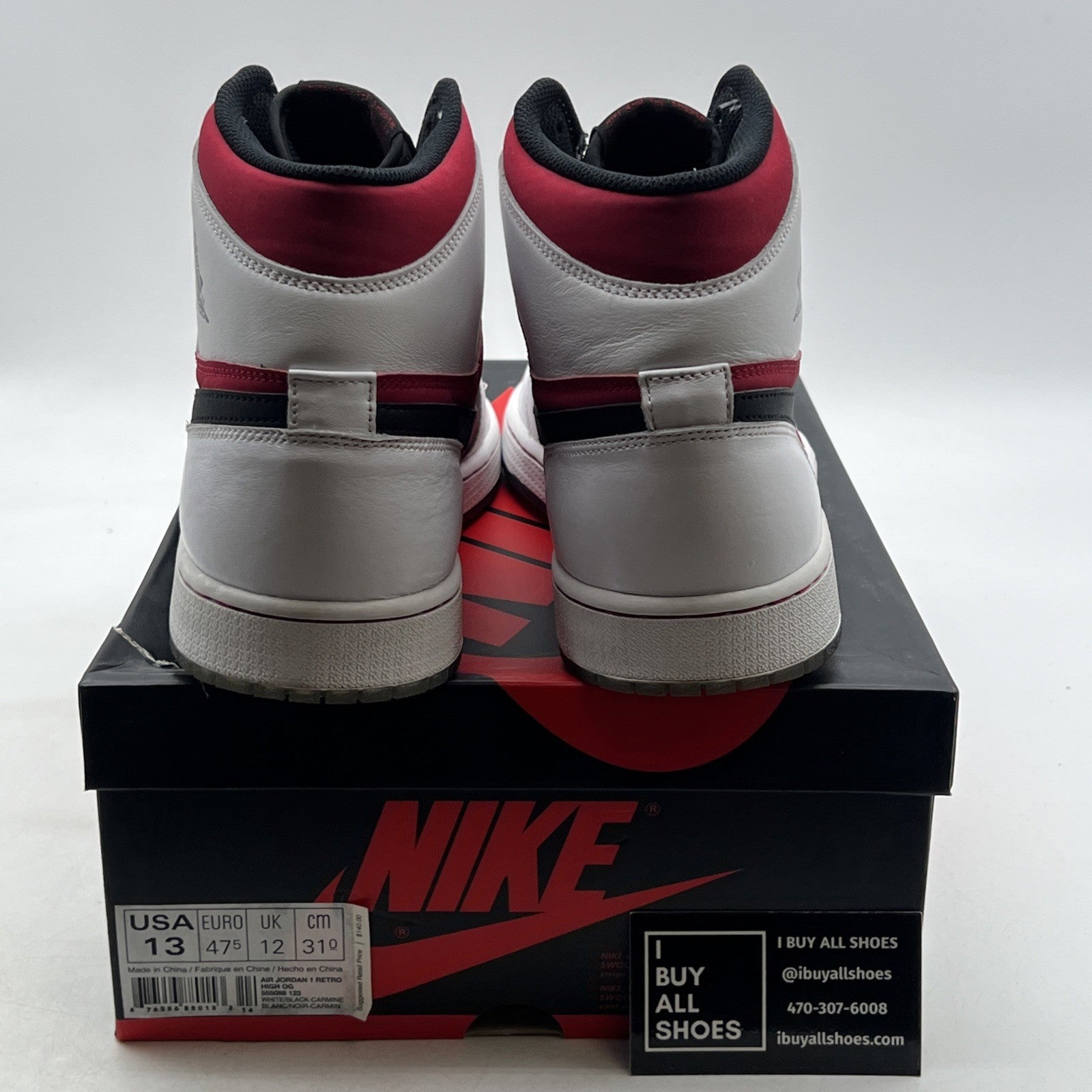 Size 13 - Air Jordan 1 Retro OG High Carmine (555088-123)
