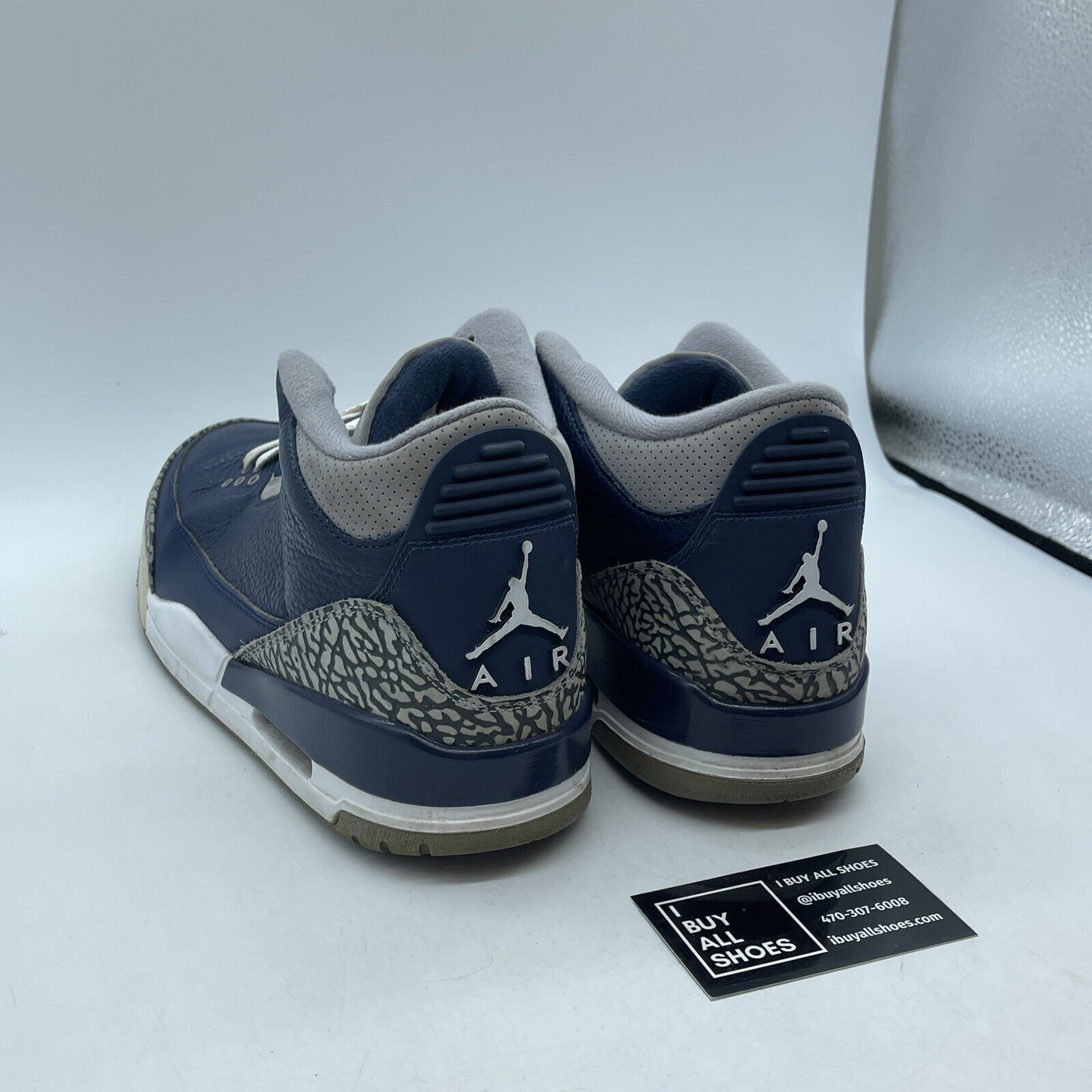 Size 11.5 - Jordan 3 Retro Blue White Grey Suede Leather (CT8532-401)