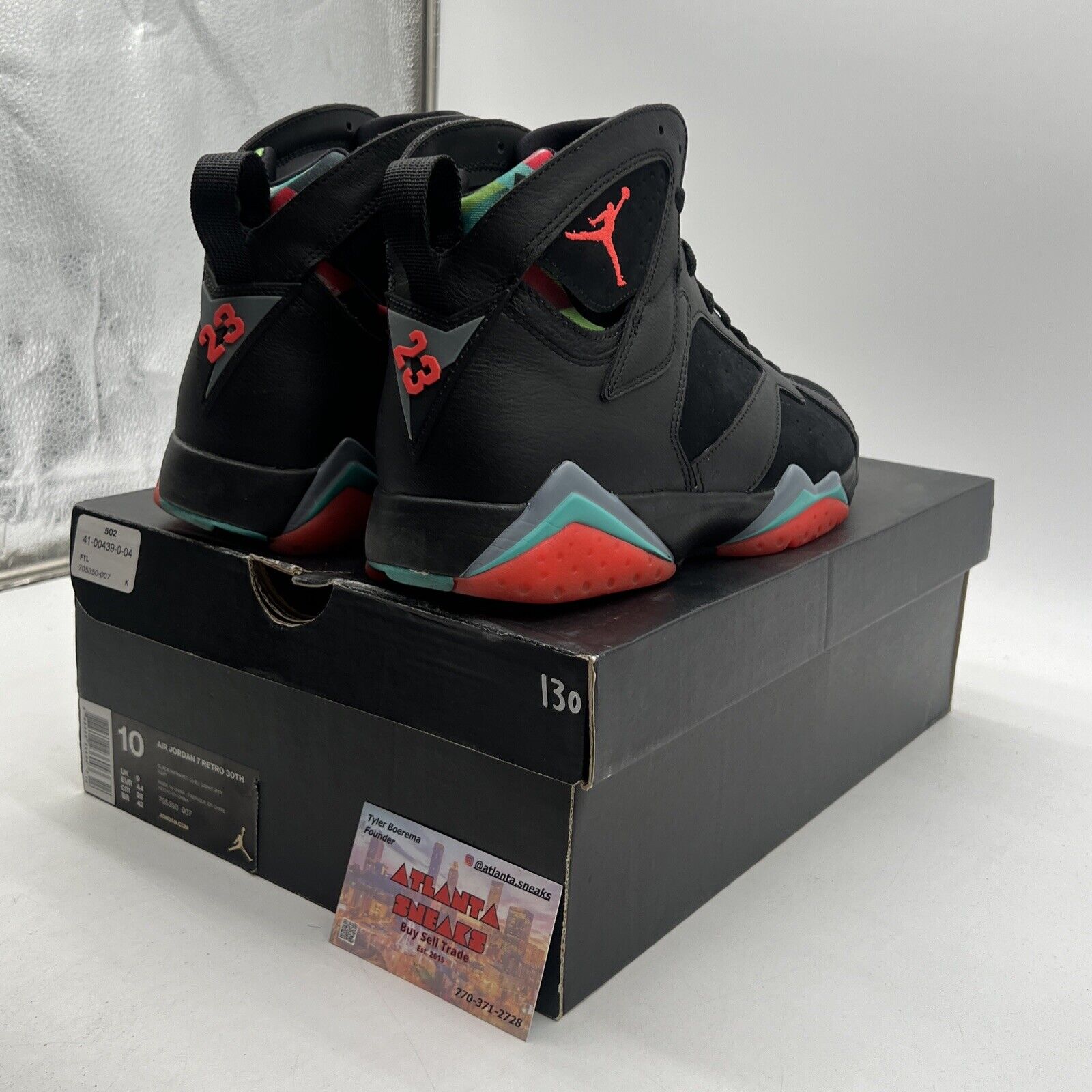 Size 10 - Air Jordan 7 Retro 30th Barcelona Nights Black (705350-007)