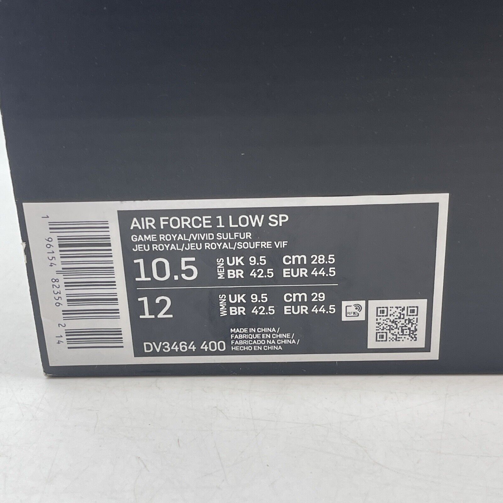 Size 10.5 - Nike AMBUSH x Air Force 1 Low Game Royal Blue Yellow (DV3464-400)