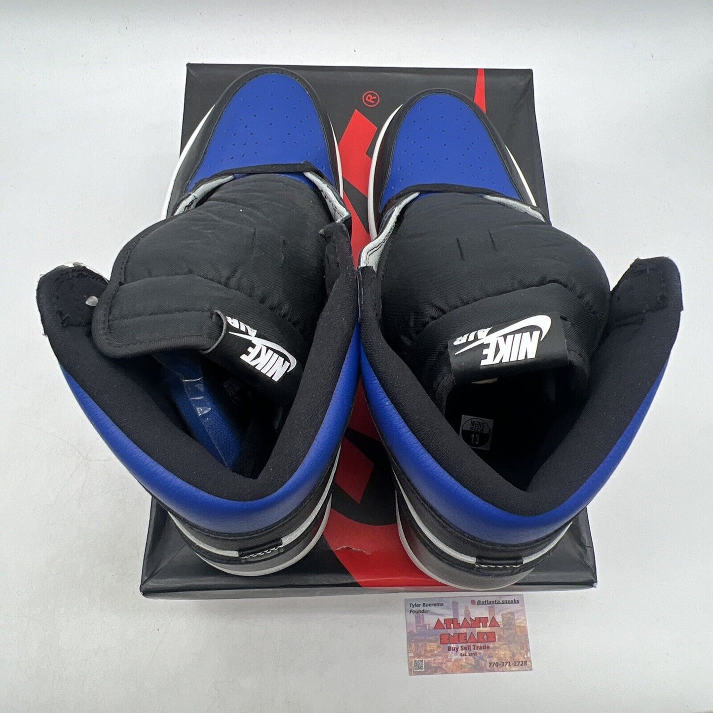 Size 13 - Jordan 1 Retro OG High Royal Toe White Black Leather  (555088-041)