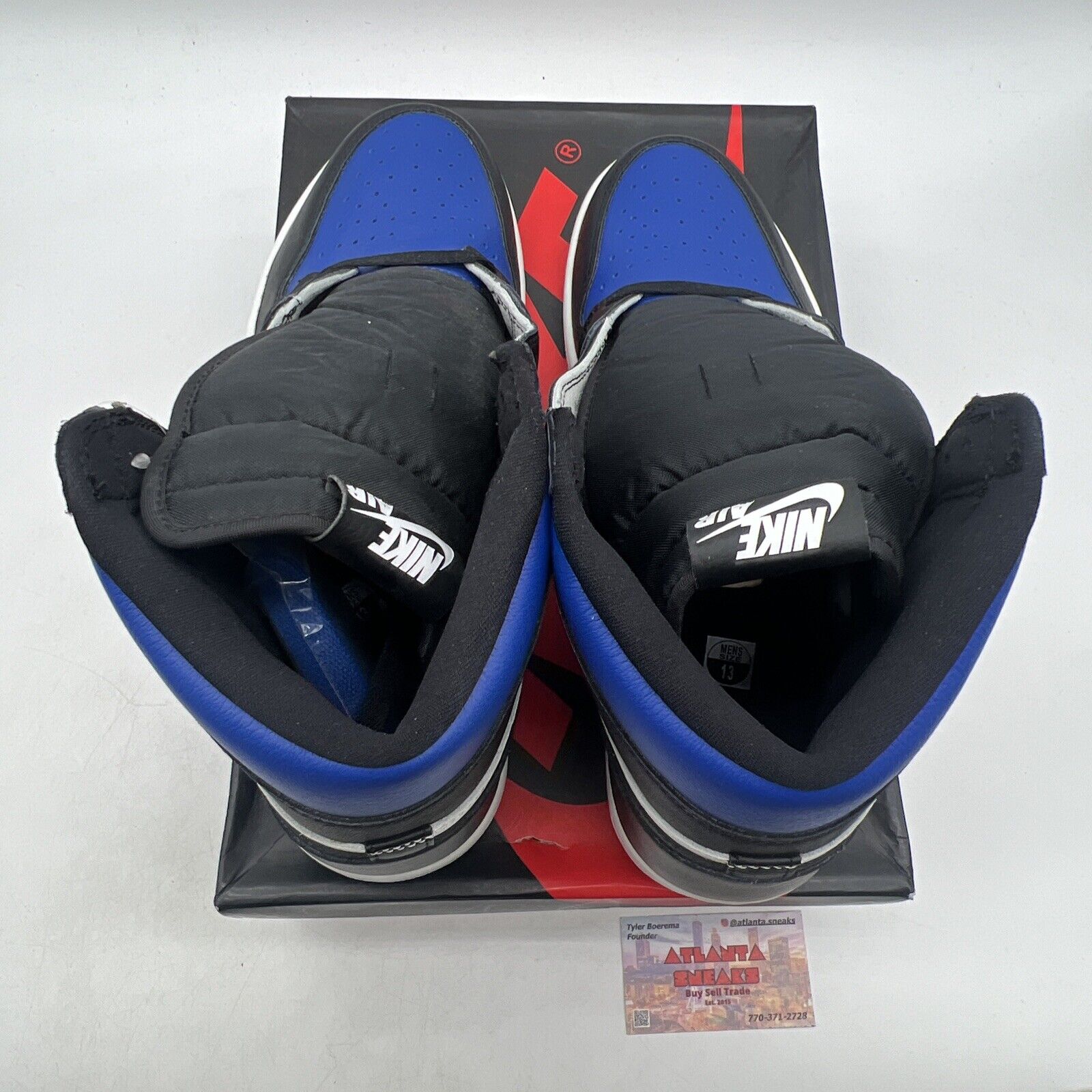 Size 13 - Jordan 1 Retro OG High Royal Toe White Black Leather  (555088-041)
