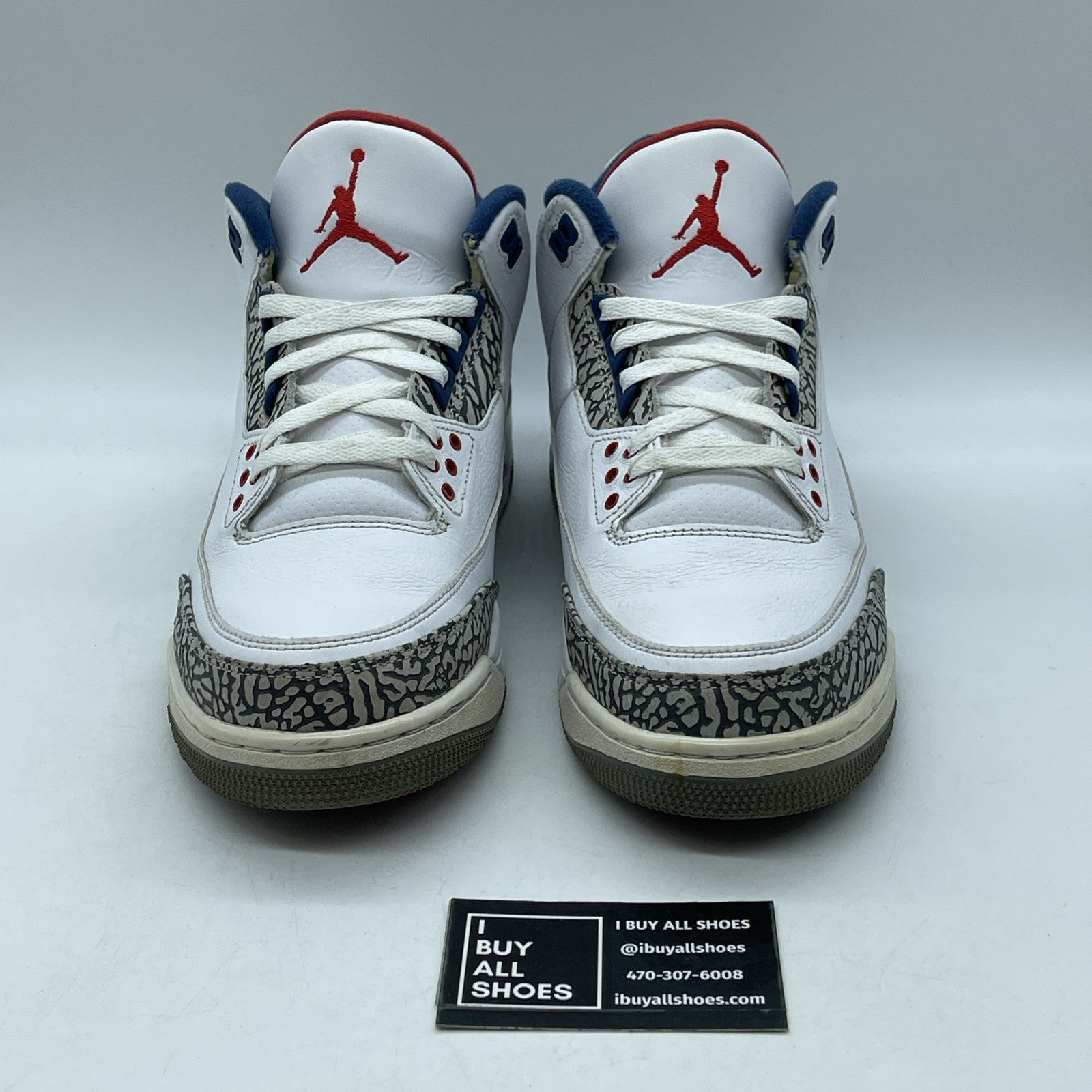 Size 10.5 - Jordan 3 Retro OG Mid True Blue Black Grey Suede Leather (854262-106