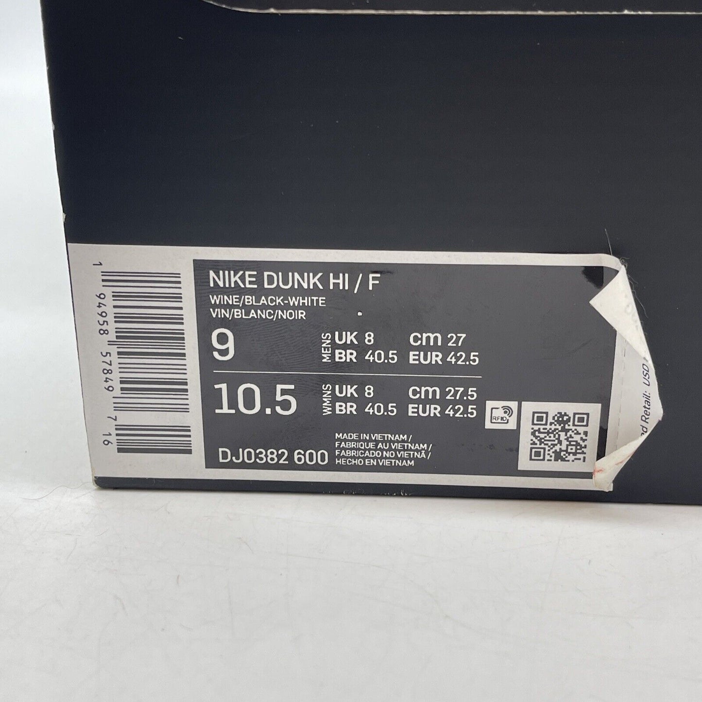 Size 9 - Nike Fragment Design x Dunk High Beijing Black White (DJ0382-600)