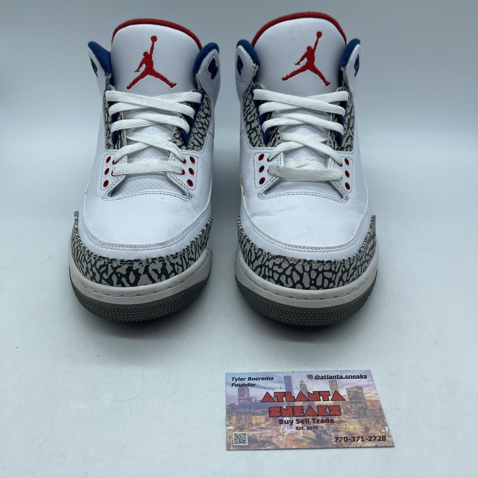 Size 10.5 - Jordan 3 Retro OG Mid True Blue White Leather Suede (854262-106)