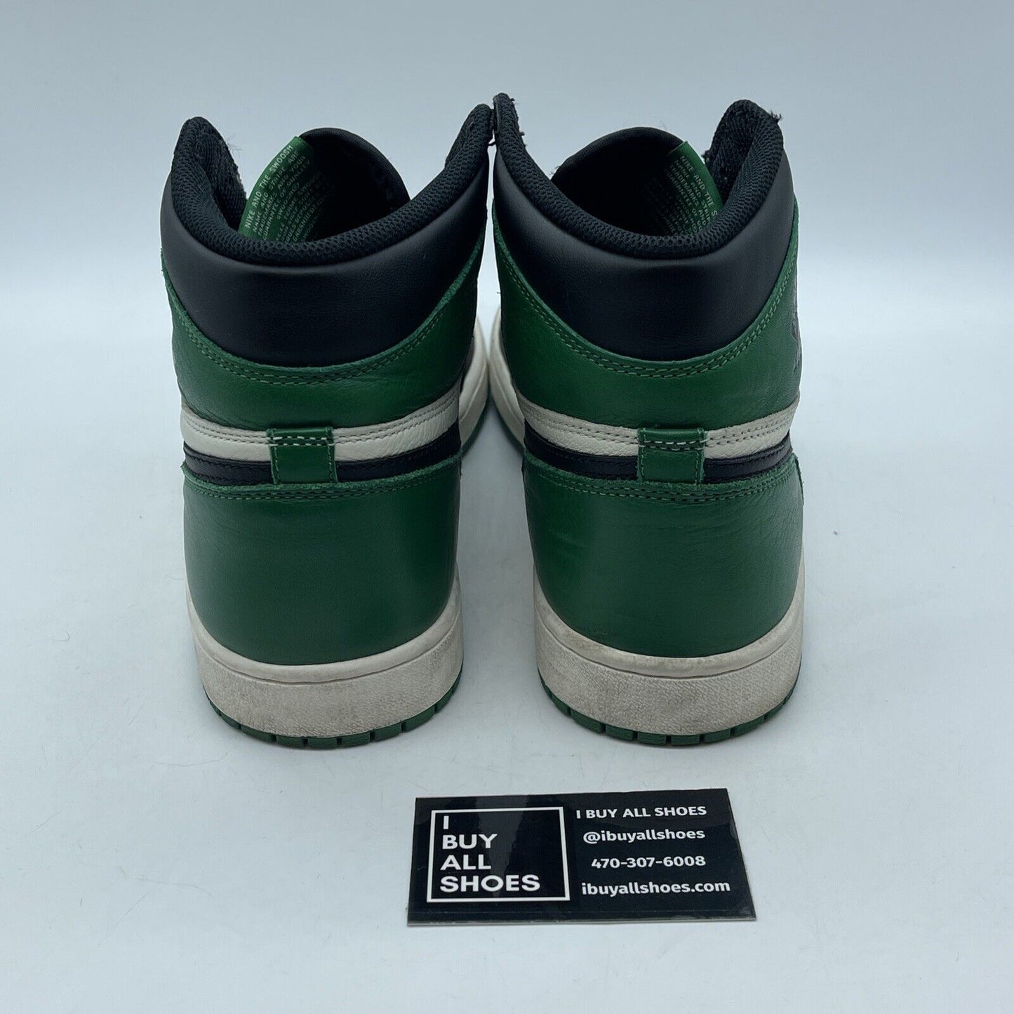 Size 12 - Jordan 1 Retro High OG Pine Green White Black Leather (555088-302)
