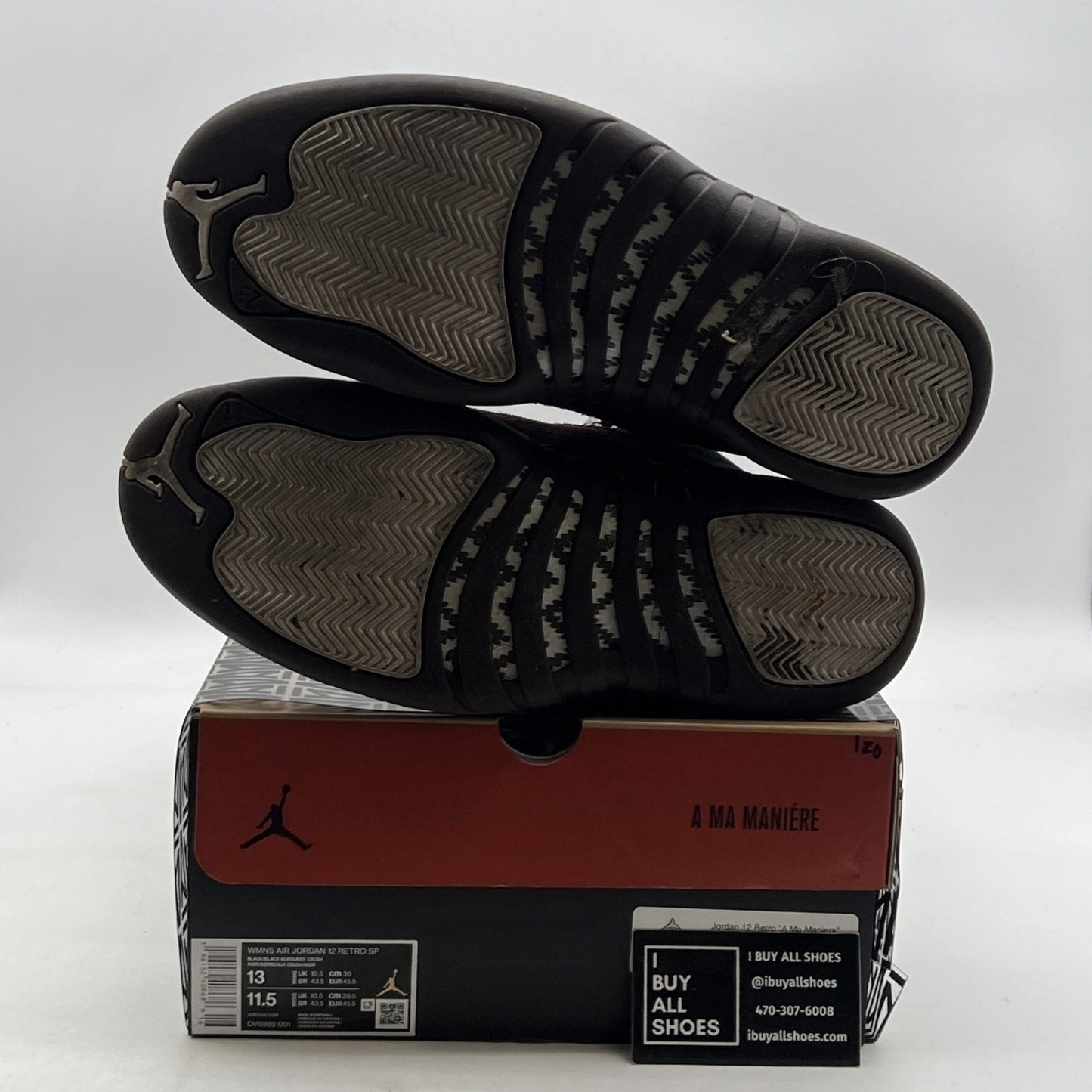 Size 13 - Air Jordan 12 Retro SP x A Ma Maniere Mid Black W (DV6989-001)