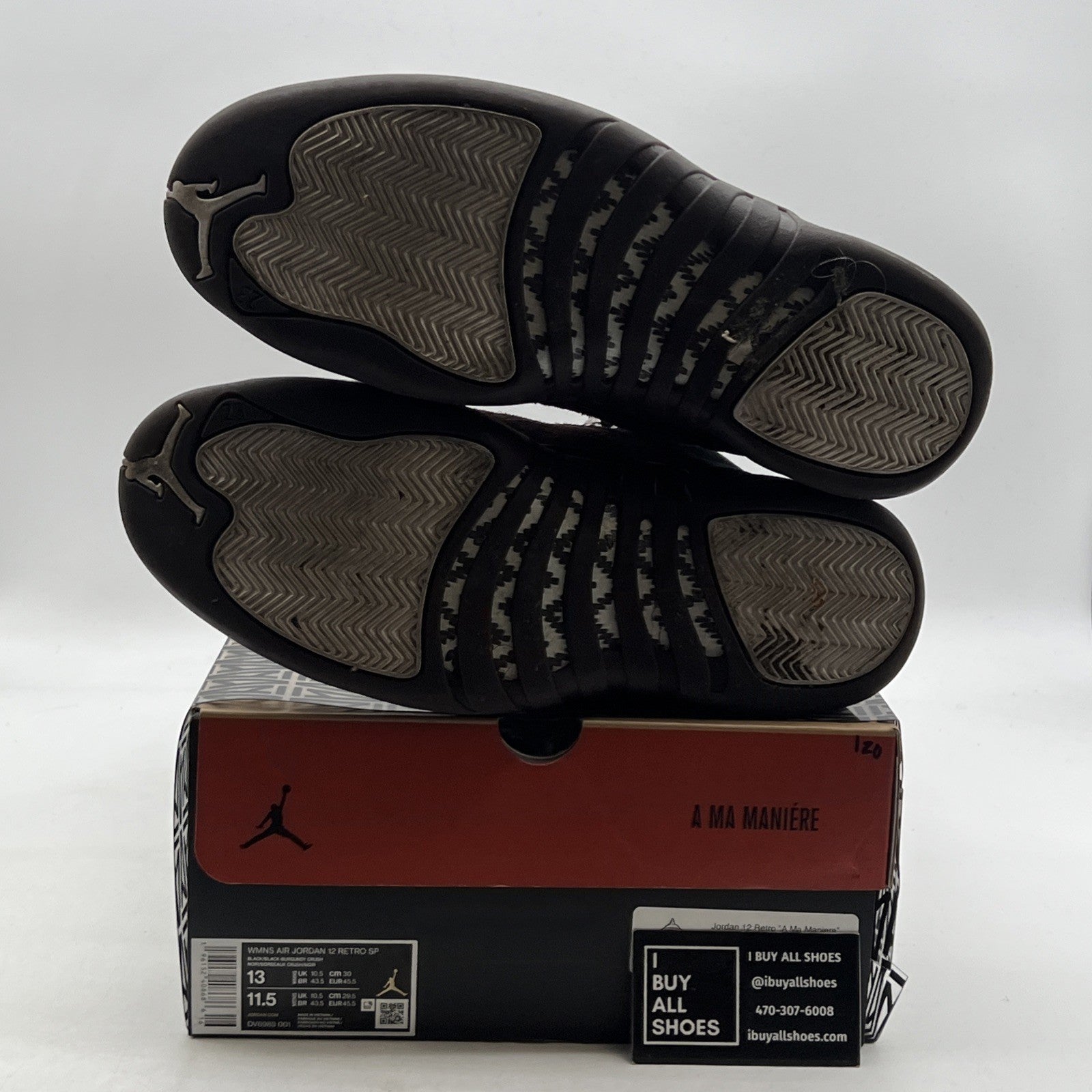 Size 13 - Air Jordan 12 Retro SP x A Ma Maniere Mid Black W (DV6989-001)