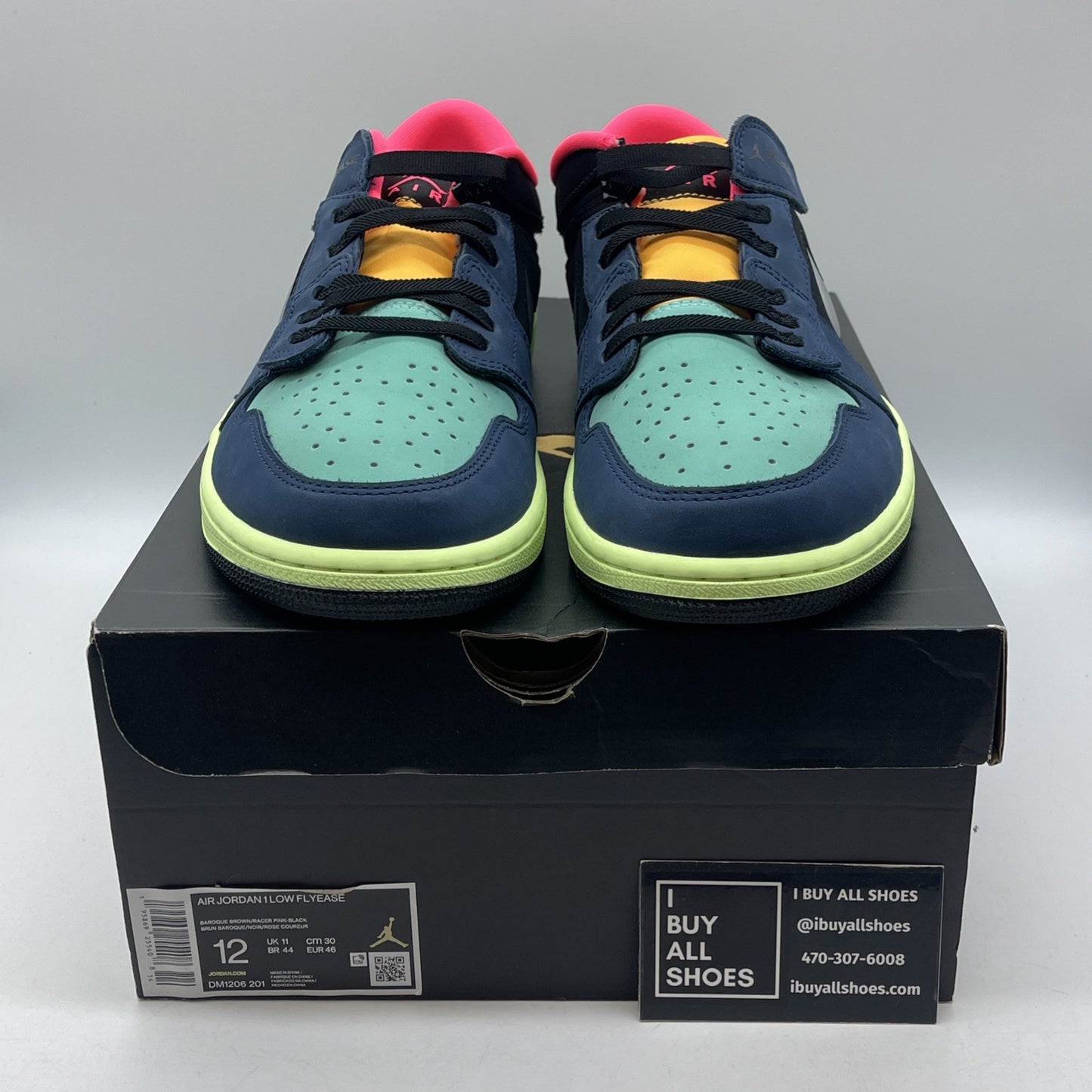 Size 12 - Air Jordan 1 FlyEase Low Tokyo Bio Hack Black Brown Suede (DM1206–201)