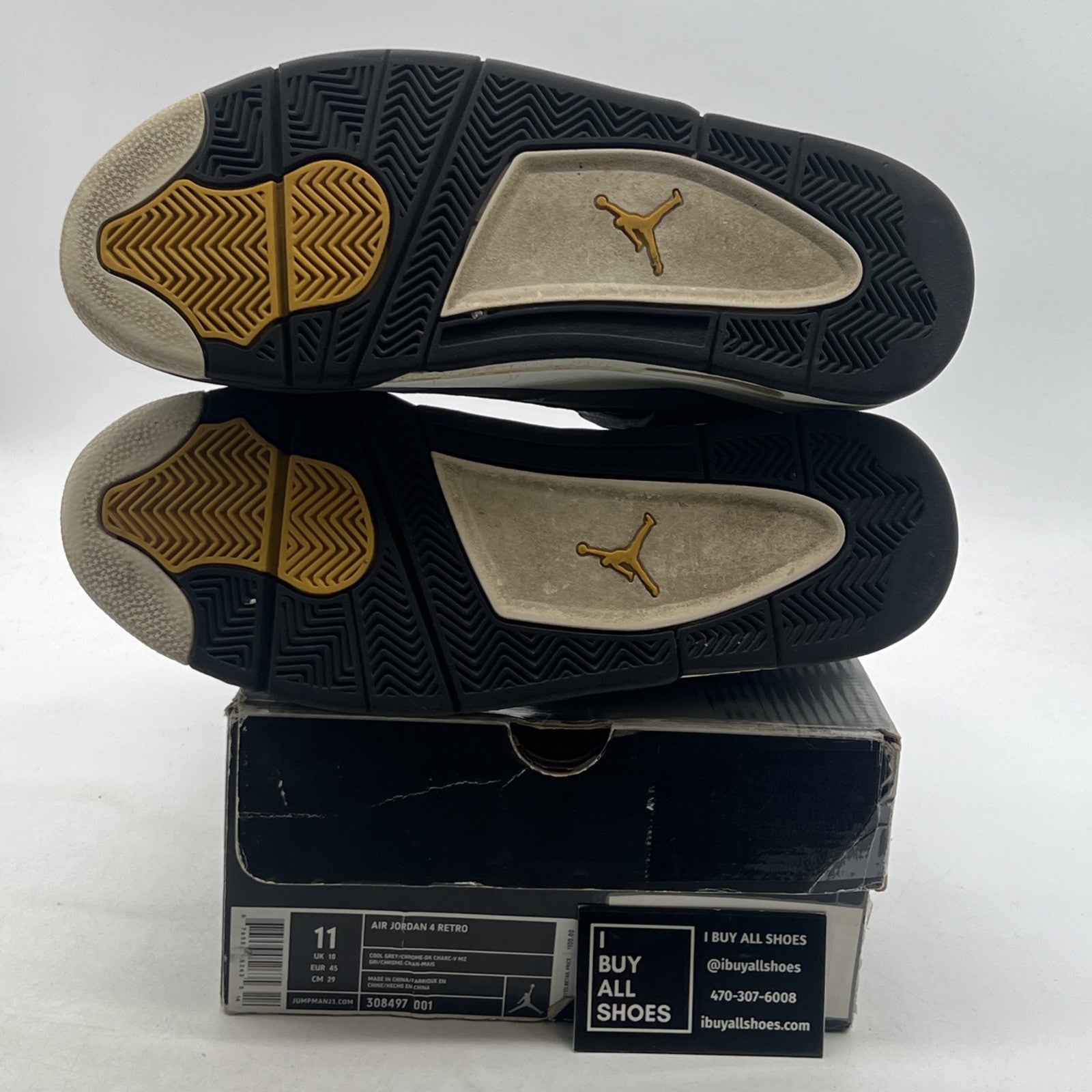 Size 11 - Air Jordan 4 Retro 2004 Cool Grey (308497-001)