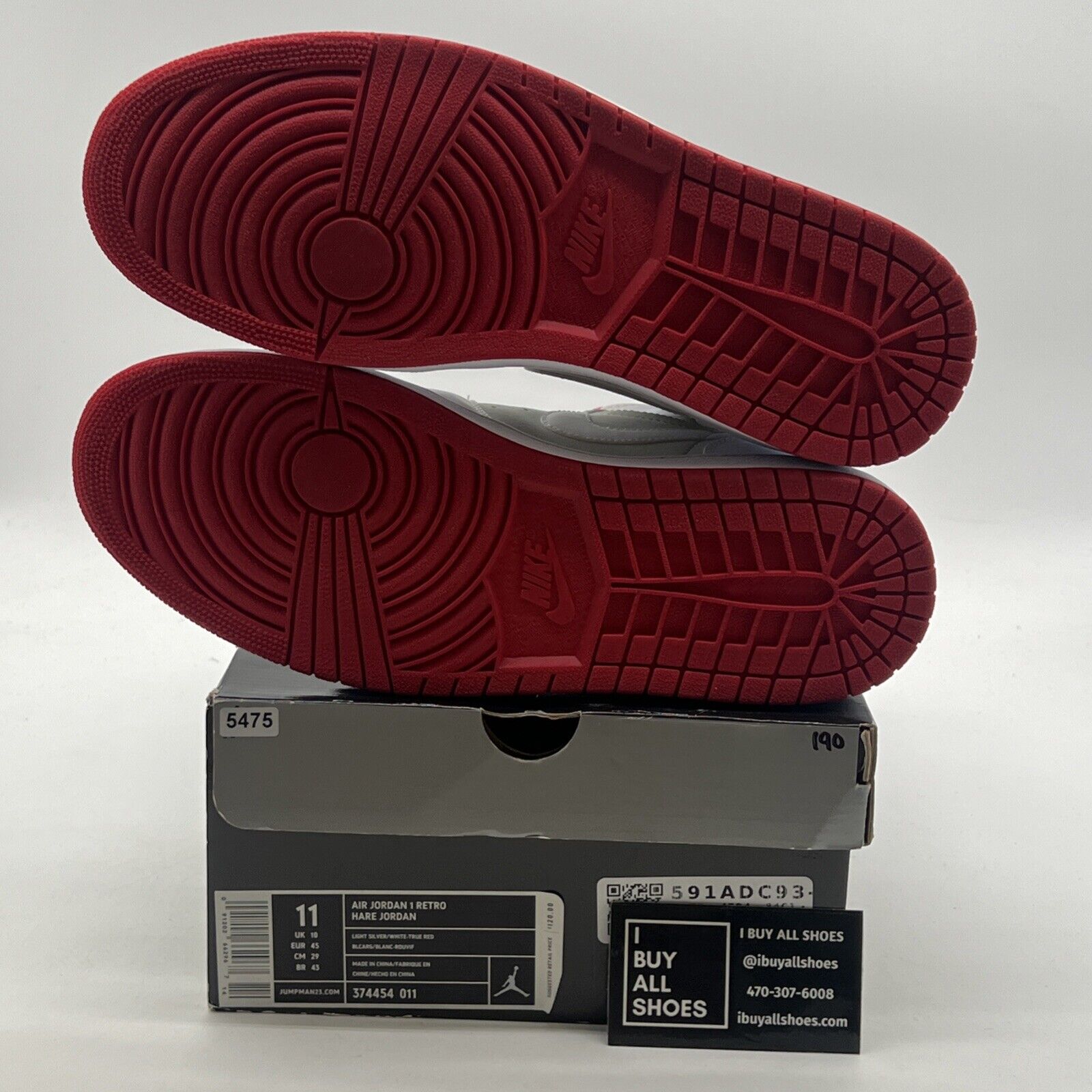 Size 11 - Air Jordan 1 Retro 2009 Hare (374454-011)