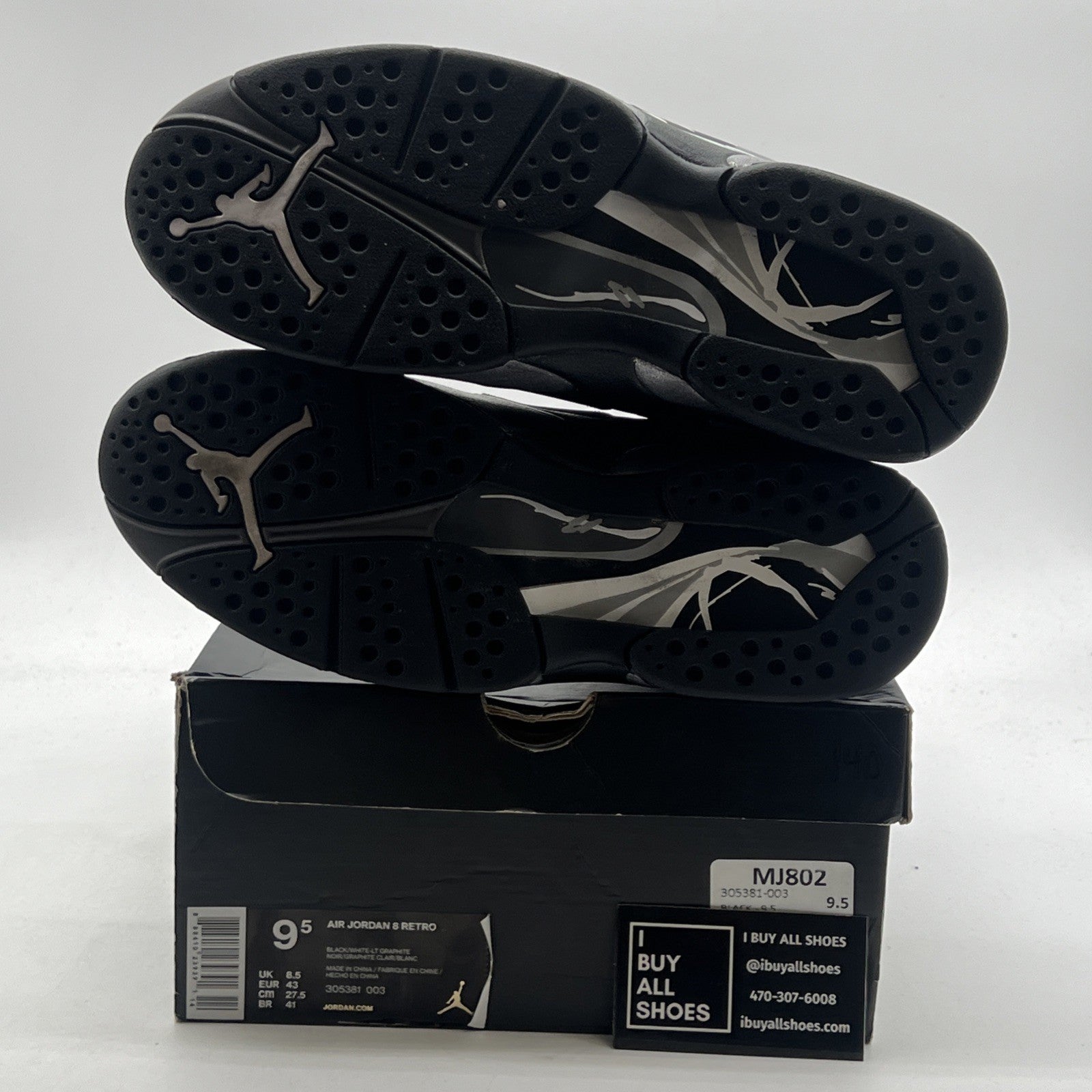 Size 9.5 - Air Jordan 8 Retro 2015 Chrome (305381-003)