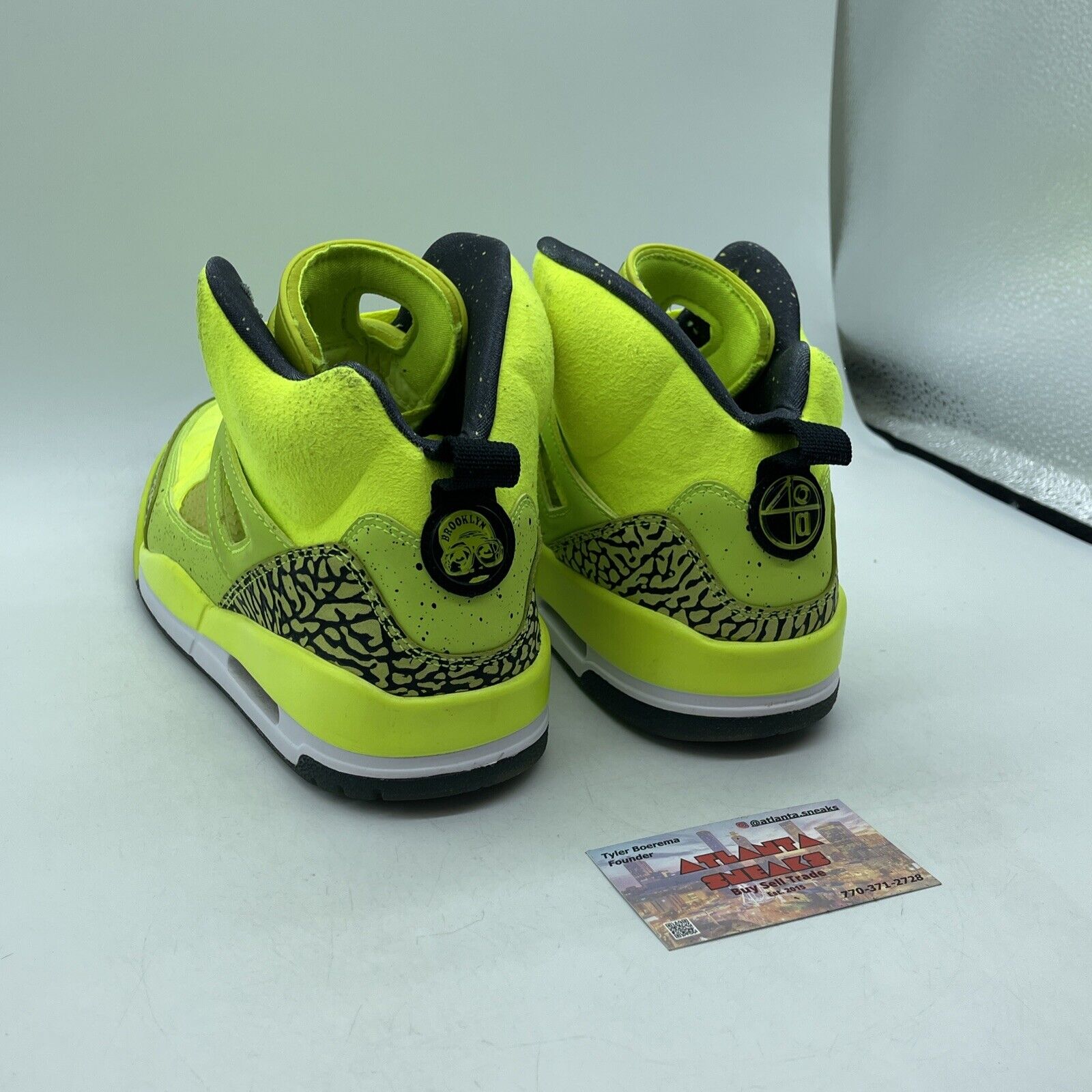Size 10 - Jordan Spizike BHM Neon Green Black Suede Leather (579593-712)