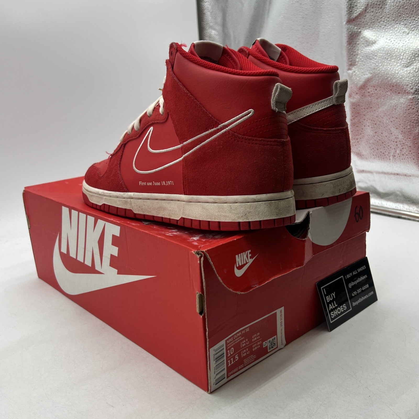Size 10 - Nike Dunk SE High First Use Pack - University Red (DH0960-600)