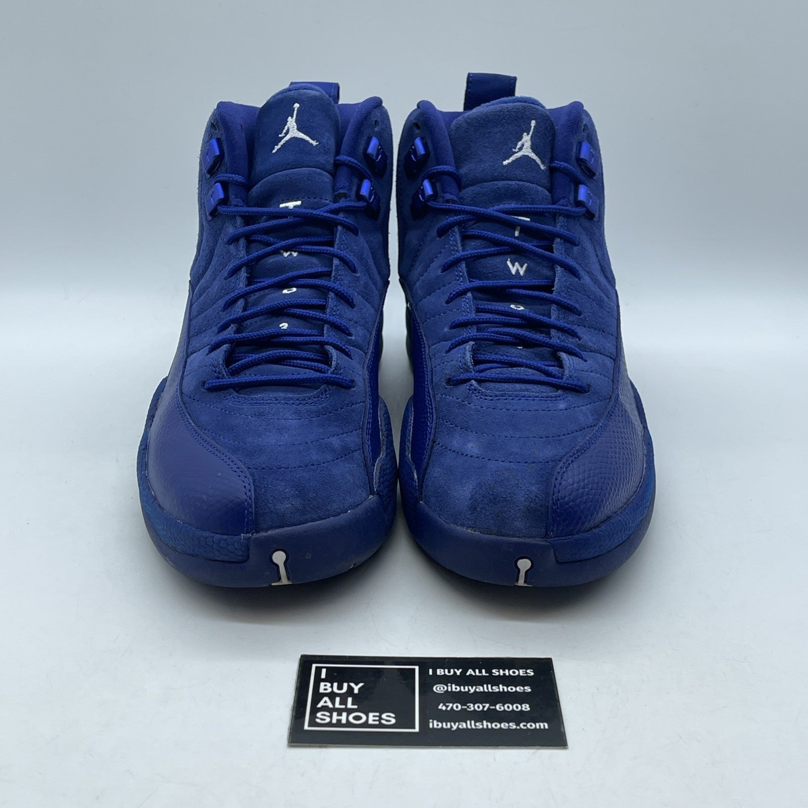 Size 9 - Air Jordan 12 Retro Deep Royal Suede Leather (130690-400)