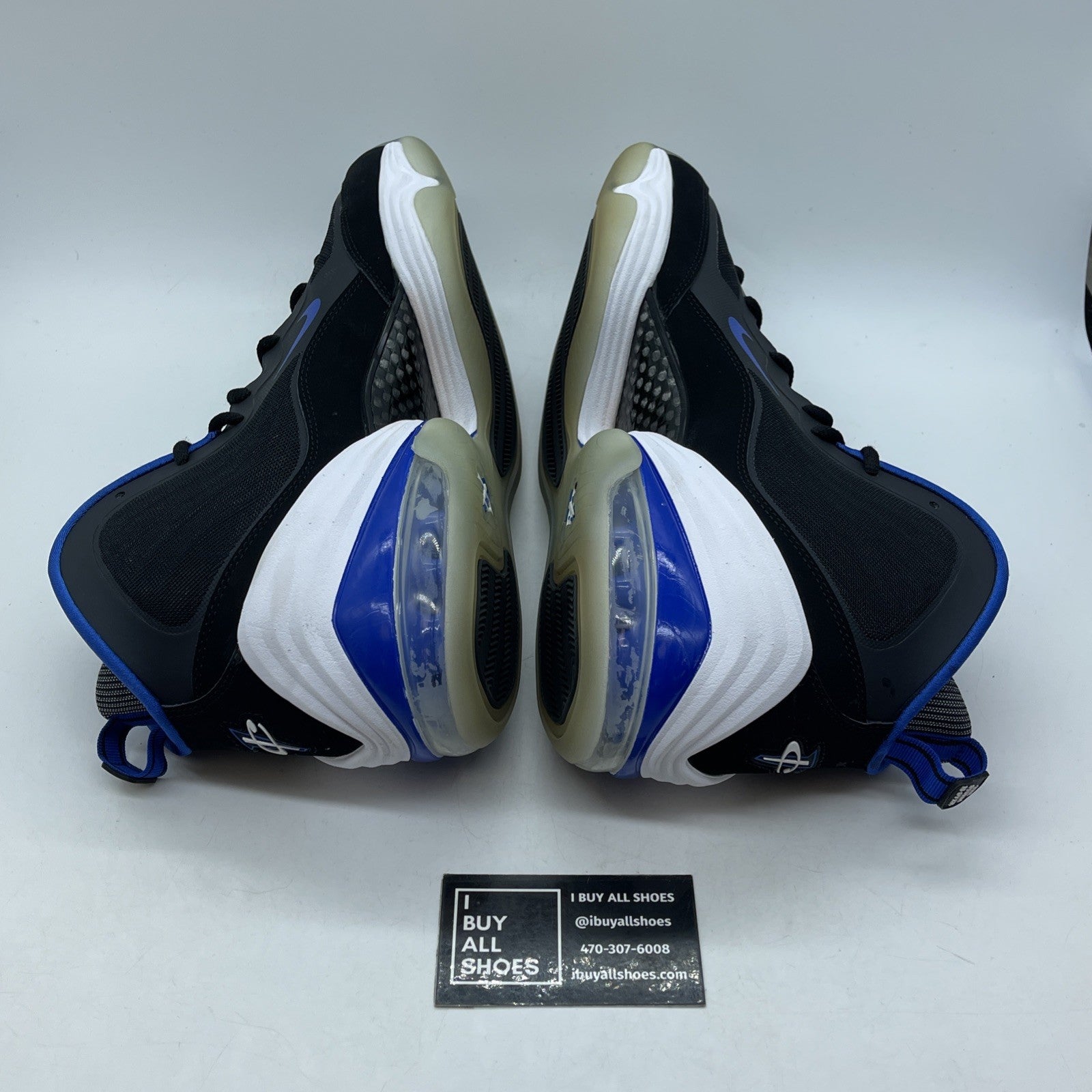 Size 13 - Nike Air Penny 5 Orlando Black Blue Suede Leather (537331-040)