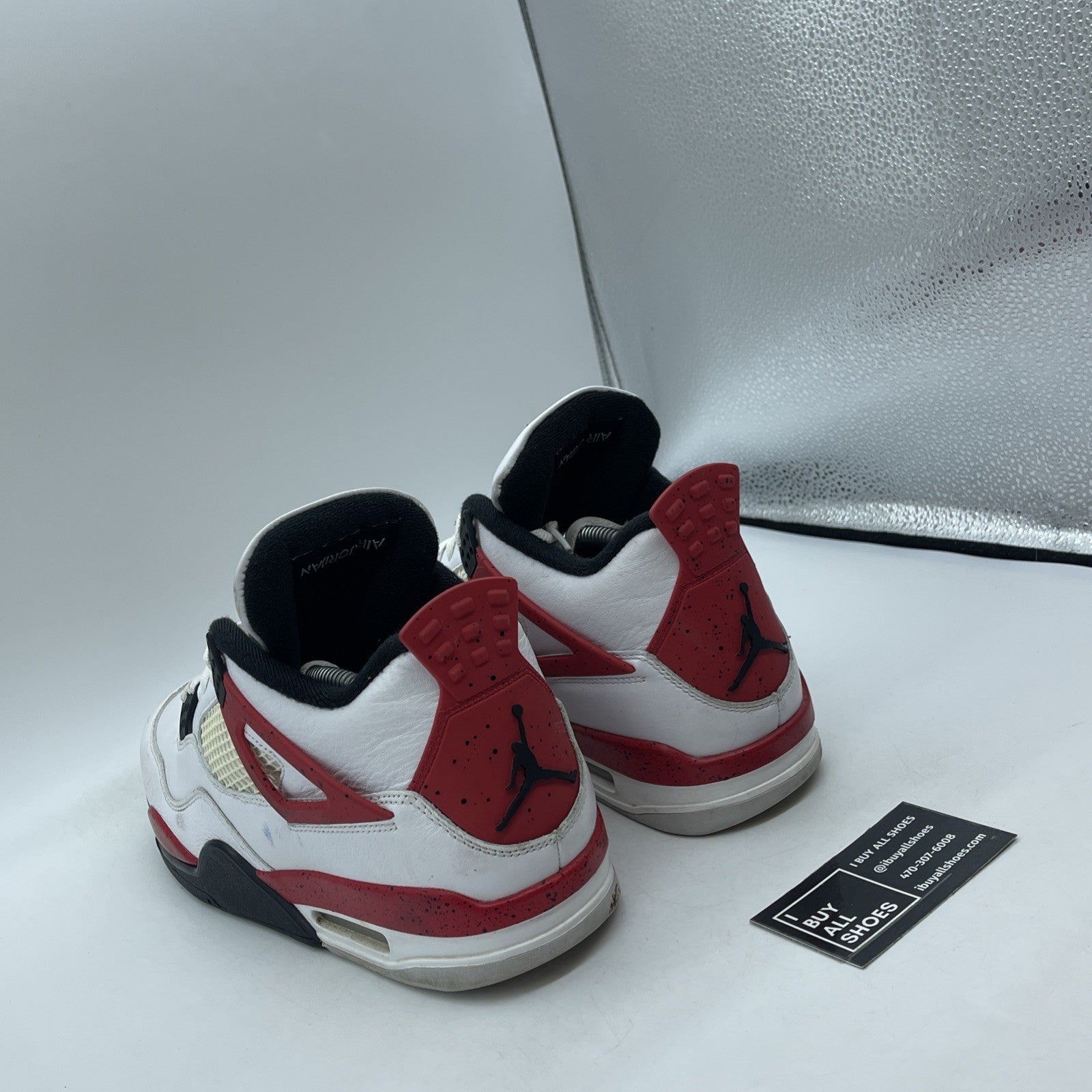 Size 11 - Air Jordan 4 Retro Mid Red Cement White Black Leather (DH6927-161)