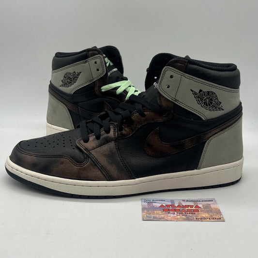 Size 13 - Air Jordan 1 Retro OG Patina White Black Leather Suede Used