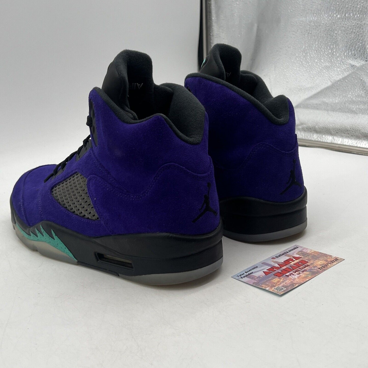 Size 9.5 - Jordan 5 Retro Alternate Grape 2020 Icey Black Aqua (136027-500)