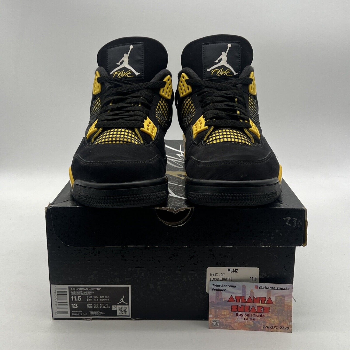 Size 11.5 - Air Jordan 4 Retro Mid Thunder (DH6927-017)