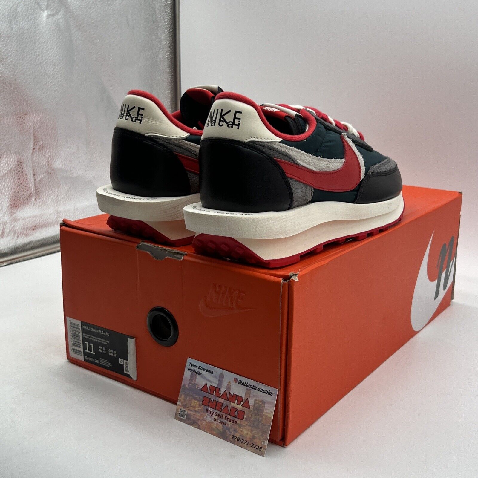 Size 11 - Nike sacai x Undercover x LDWaffle Midnight Spruce University Red