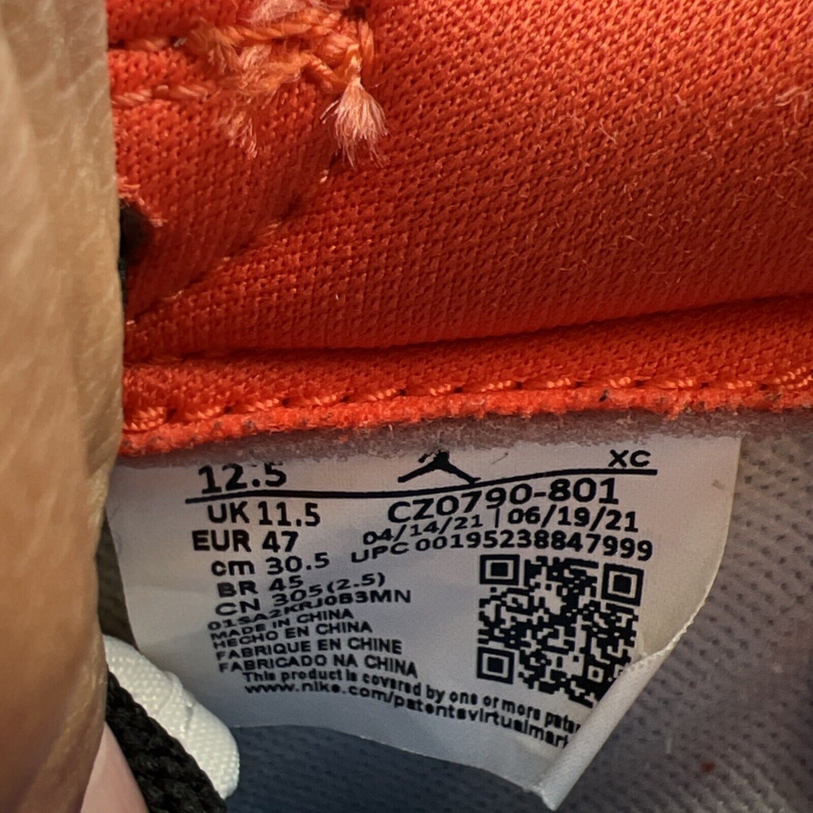 Size 12.5 - Air Jordan 1 Low OG Shattered Backboard Starfish (CZ0790-801)