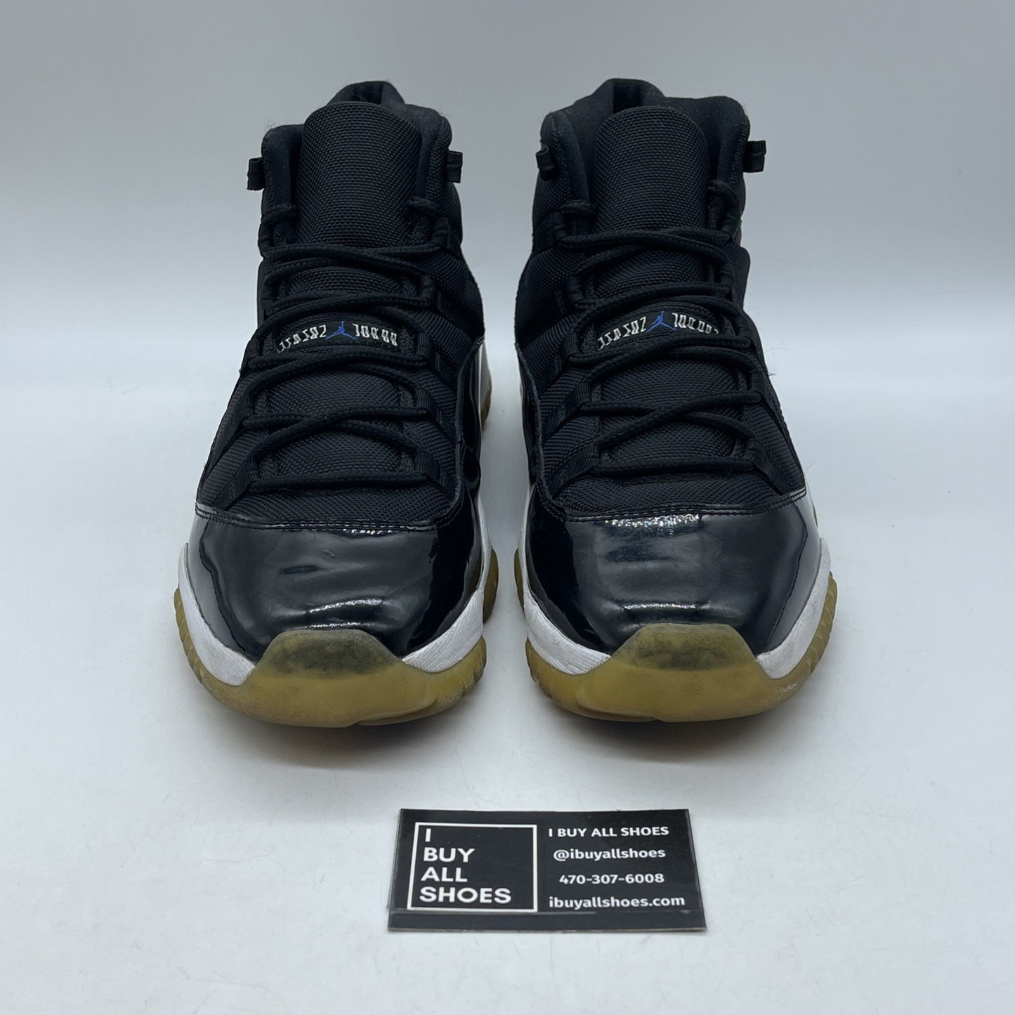 Size 13 - Air Jordan 11 Retro 2009 Space Jam Black Leather (378037-041)