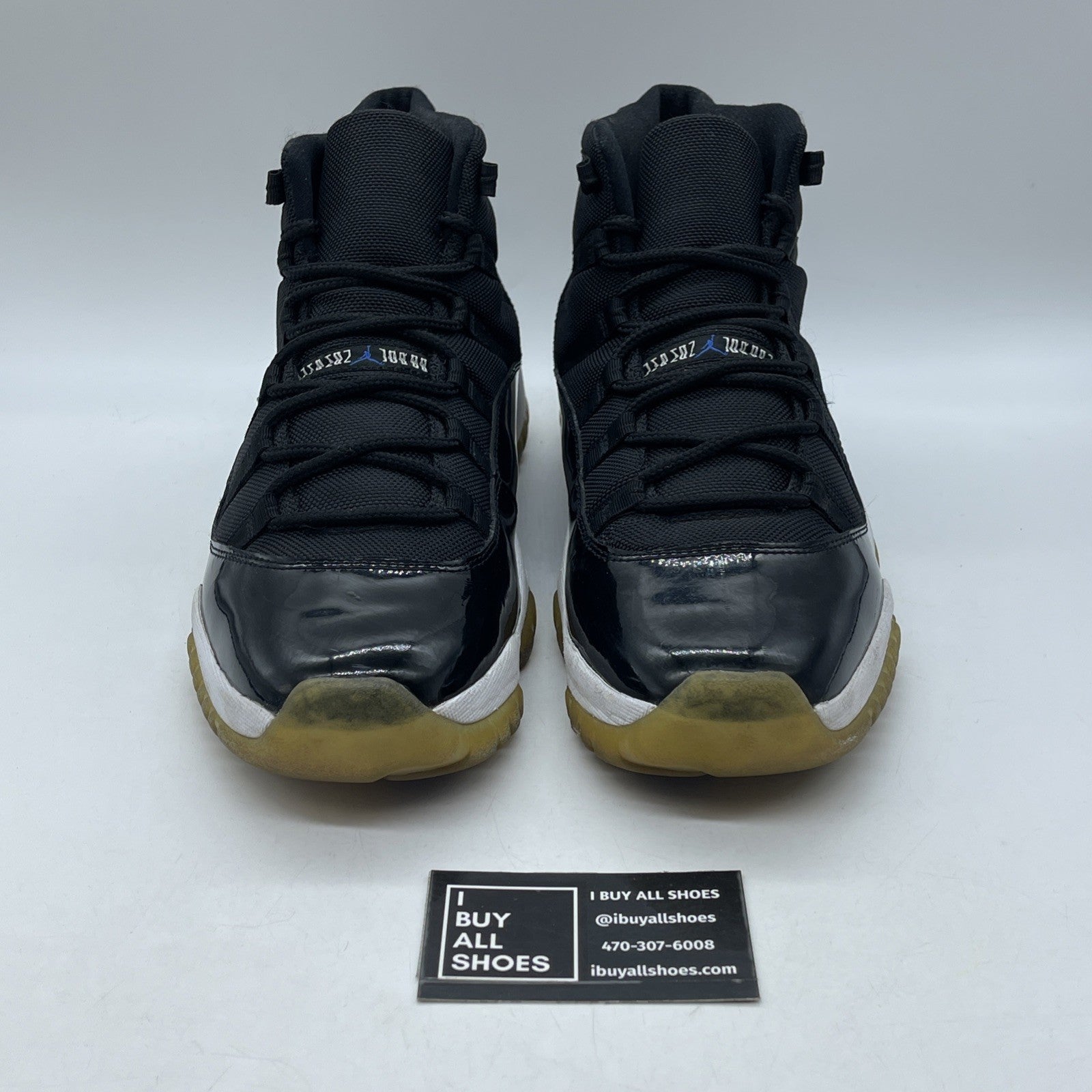 Size 13 - Air Jordan 11 Retro 2009 Space Jam Black Leather (378037-041)