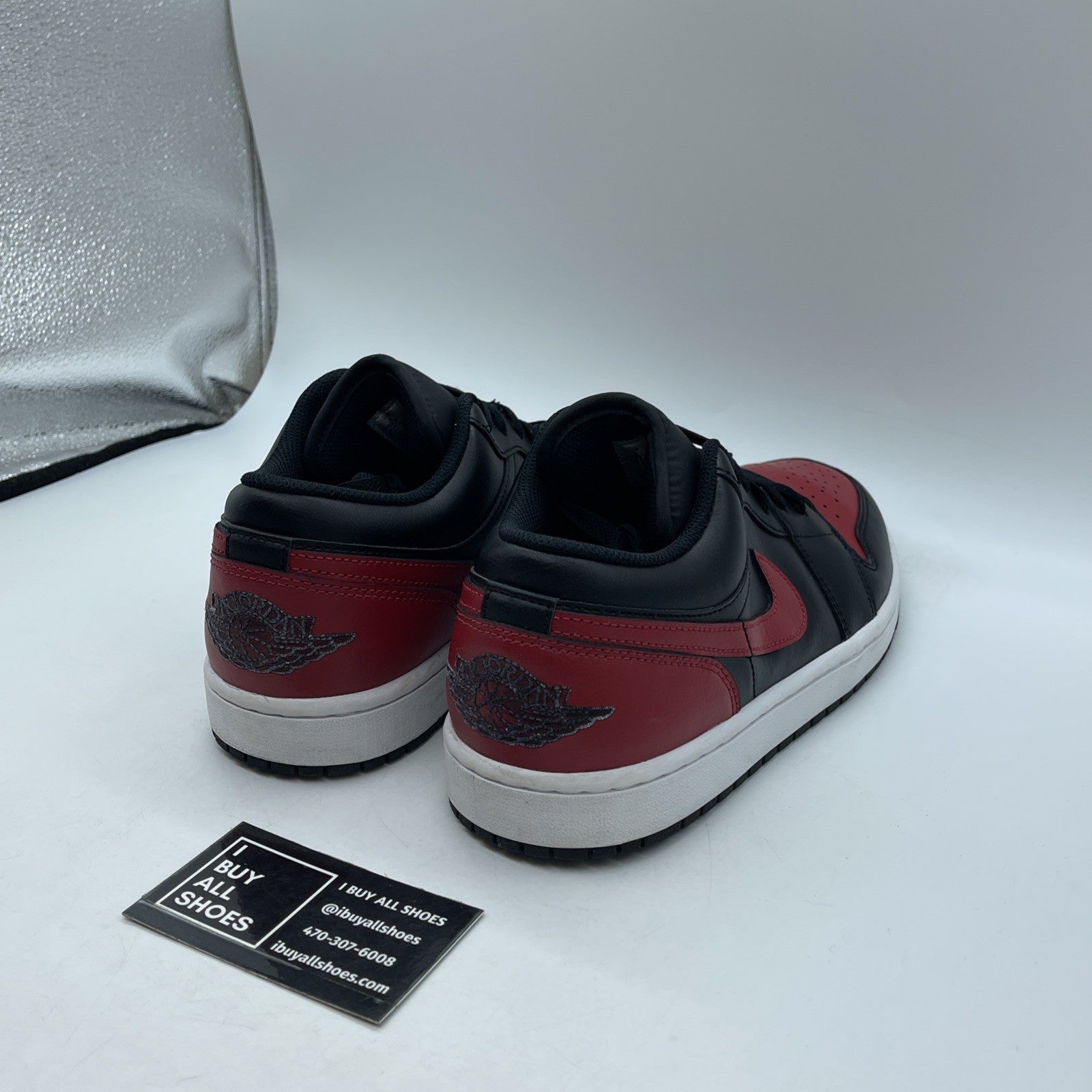 Size 9 - Air Jordan 1 Low Bred Red Black Leather (553558-067)