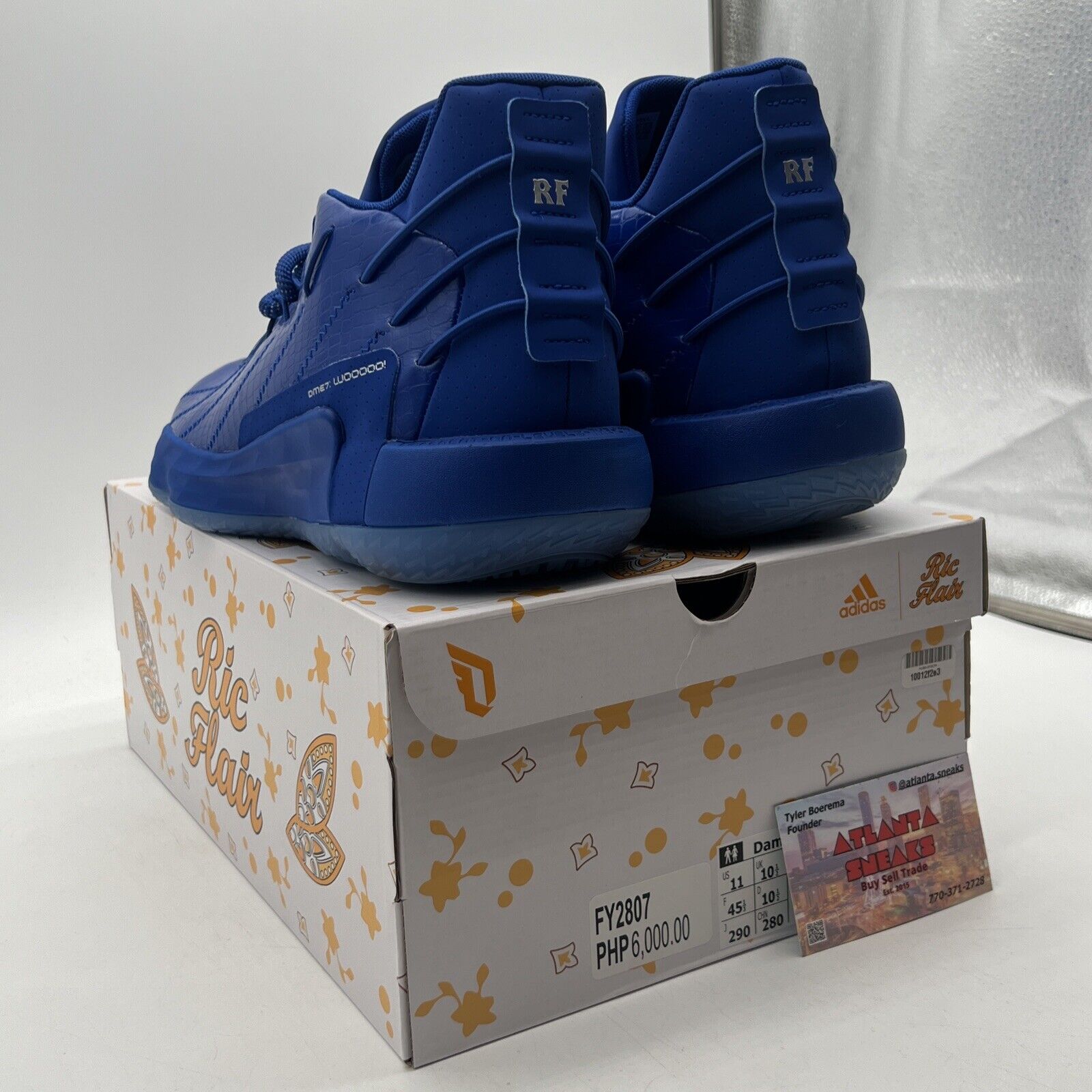 Size 11 - adidas Ric Flair x Dame 7 Royal Blue White (FY2807) Brand New