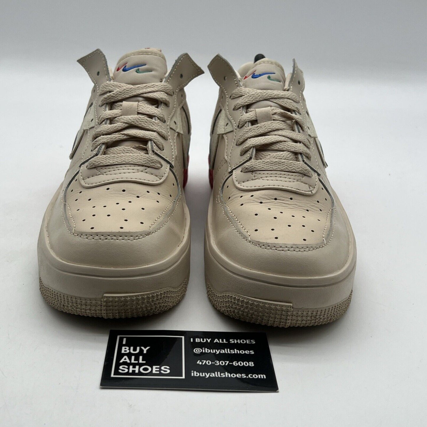 Size 9.5 - Nike Air Force 1 Fontanka Pearl White University Red W (DA7024-200)