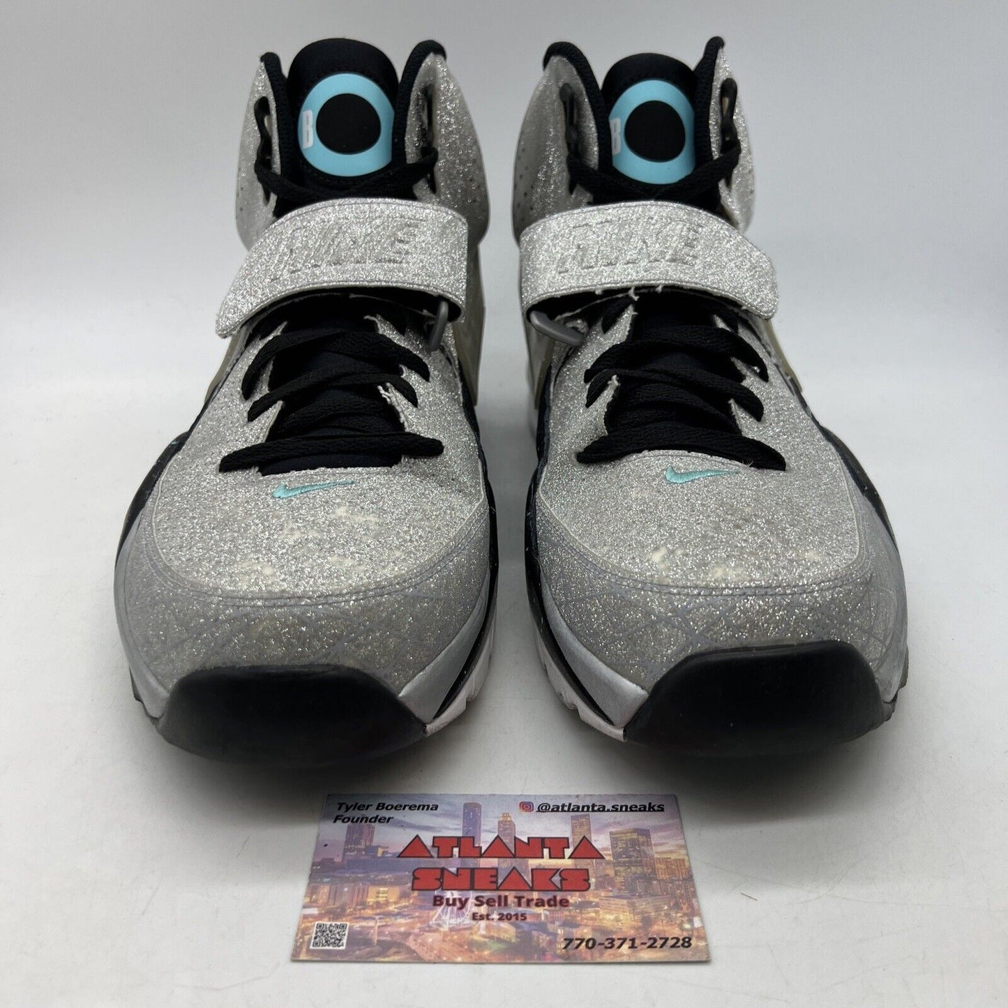 Size 13 - Nike Air Bo 1 Premium Diamond Quest White Black Icey (744420-001)