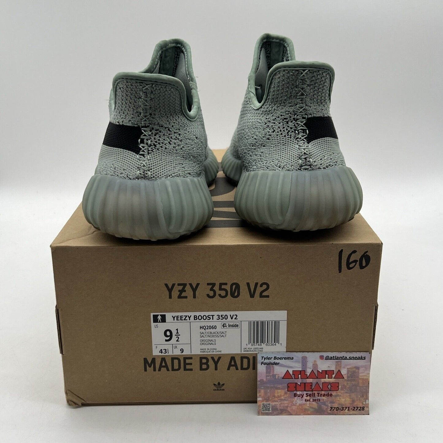Size 9.5 - Yeezy Boost 350 V2 Salt Black (HQ2060)