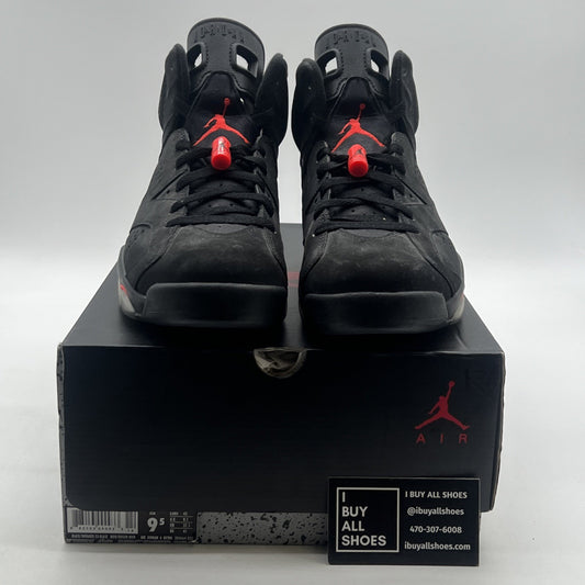 Size 9.5 - Air Jordan 6 Retro Infrared Black 2014 (384664-023)