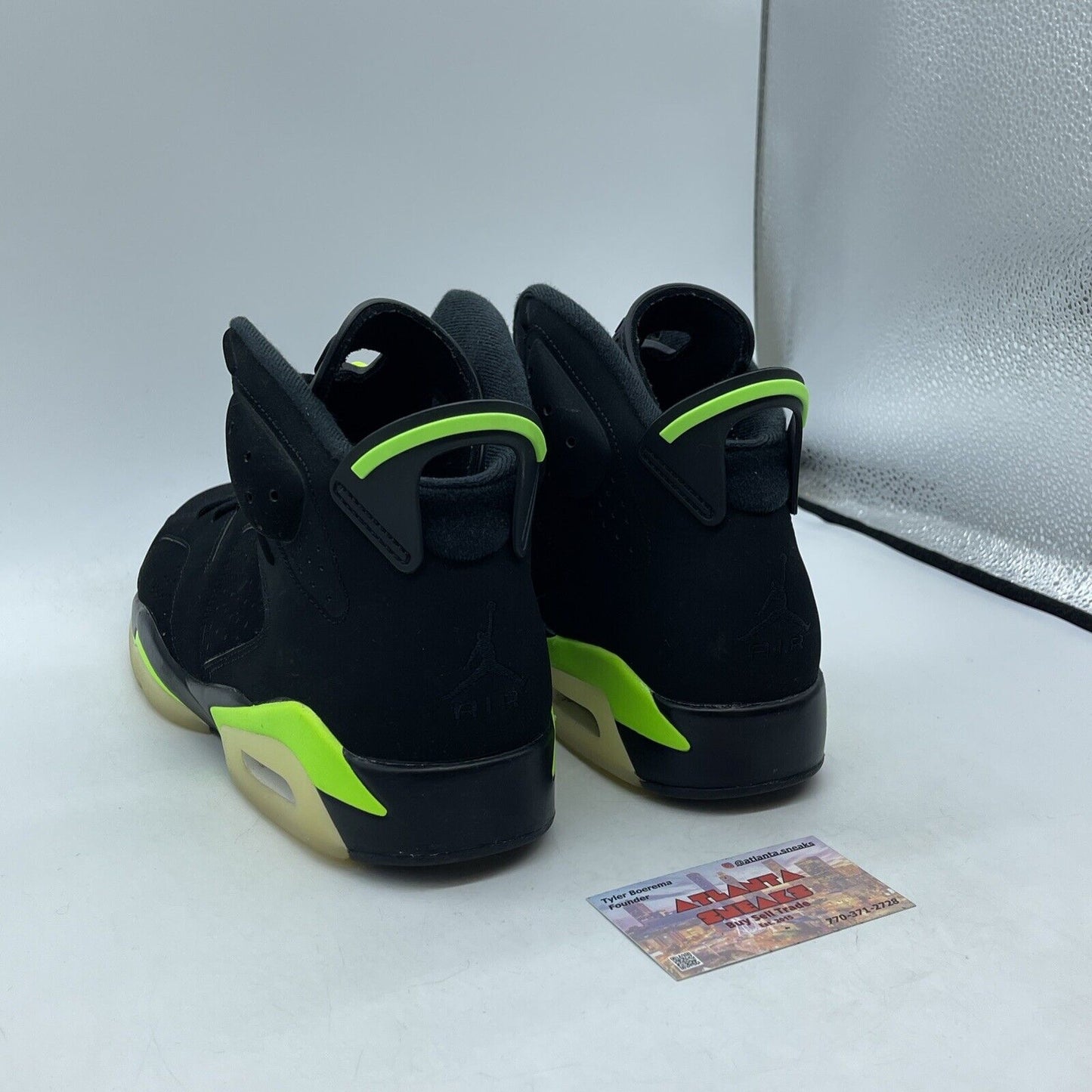 Size 11 - Jordan 6 Retro Electric Green 2021 Black Suede (CT8529-003)