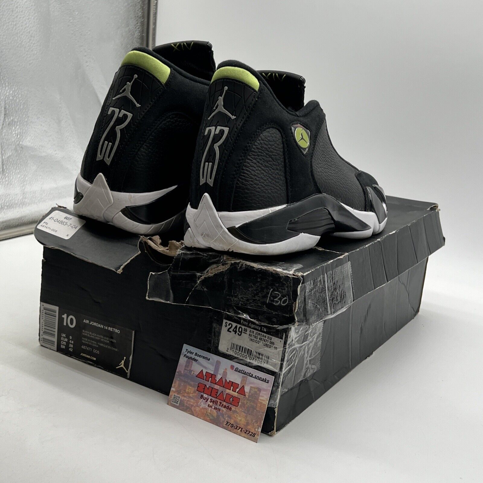 Size 10 - Air Jordan 14 Retro 2016 Indiglo (487471-005)