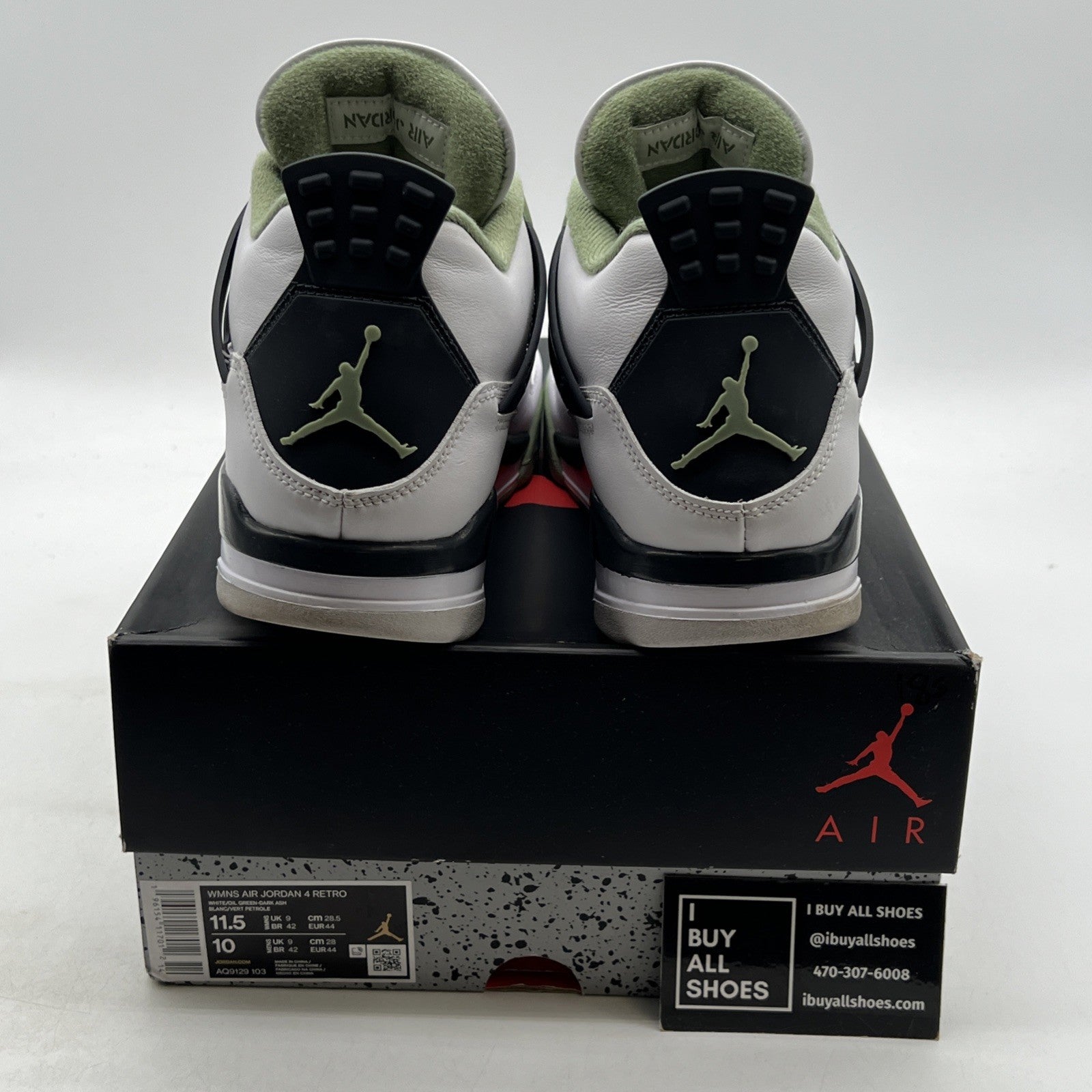 Size 11.5 - Air Jordan 4 Retro Mid Seafoam W (AQ9129-103)