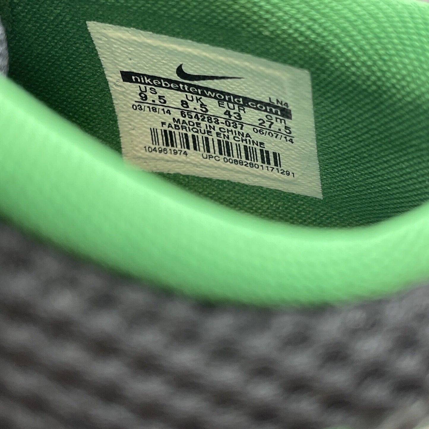 Size 9.5 - Nike Lunar TR1 LE Oregon Green Black Suede Leather (654283-037)