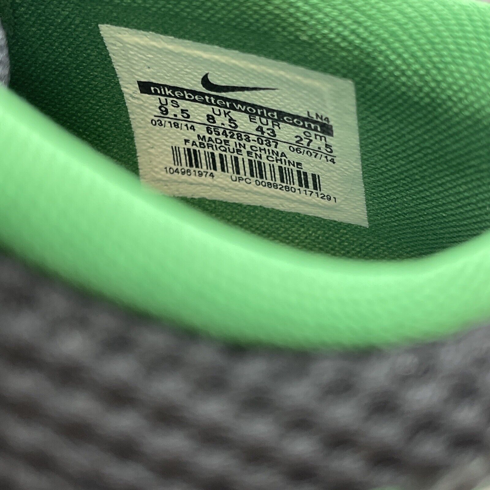 Size 9.5 - Nike Lunar TR1 LE Oregon Green Black Suede Leather (654283-037)