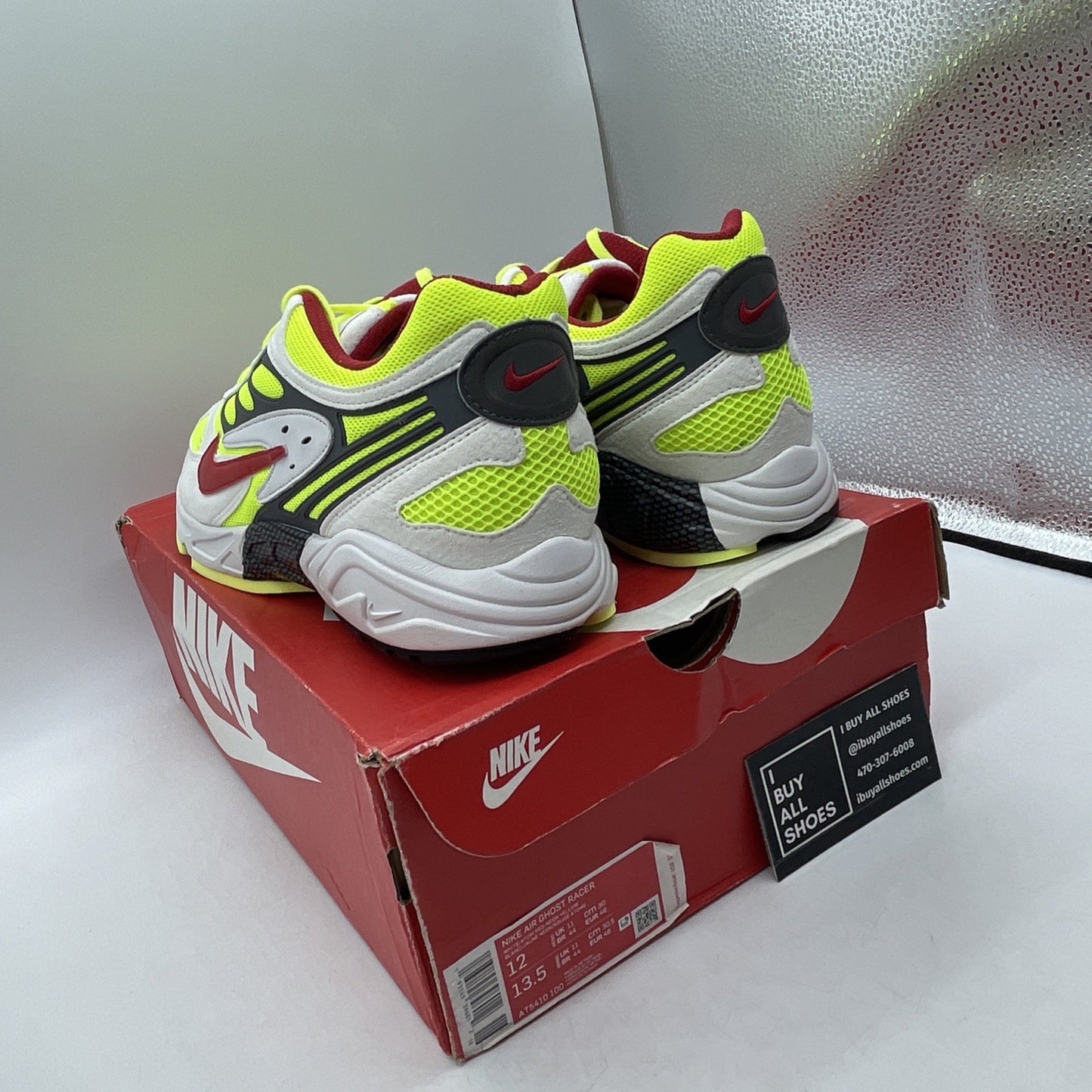 Size 12 - Nike Air Ghost Racer Retro Neon Yellow (AT5410-100)