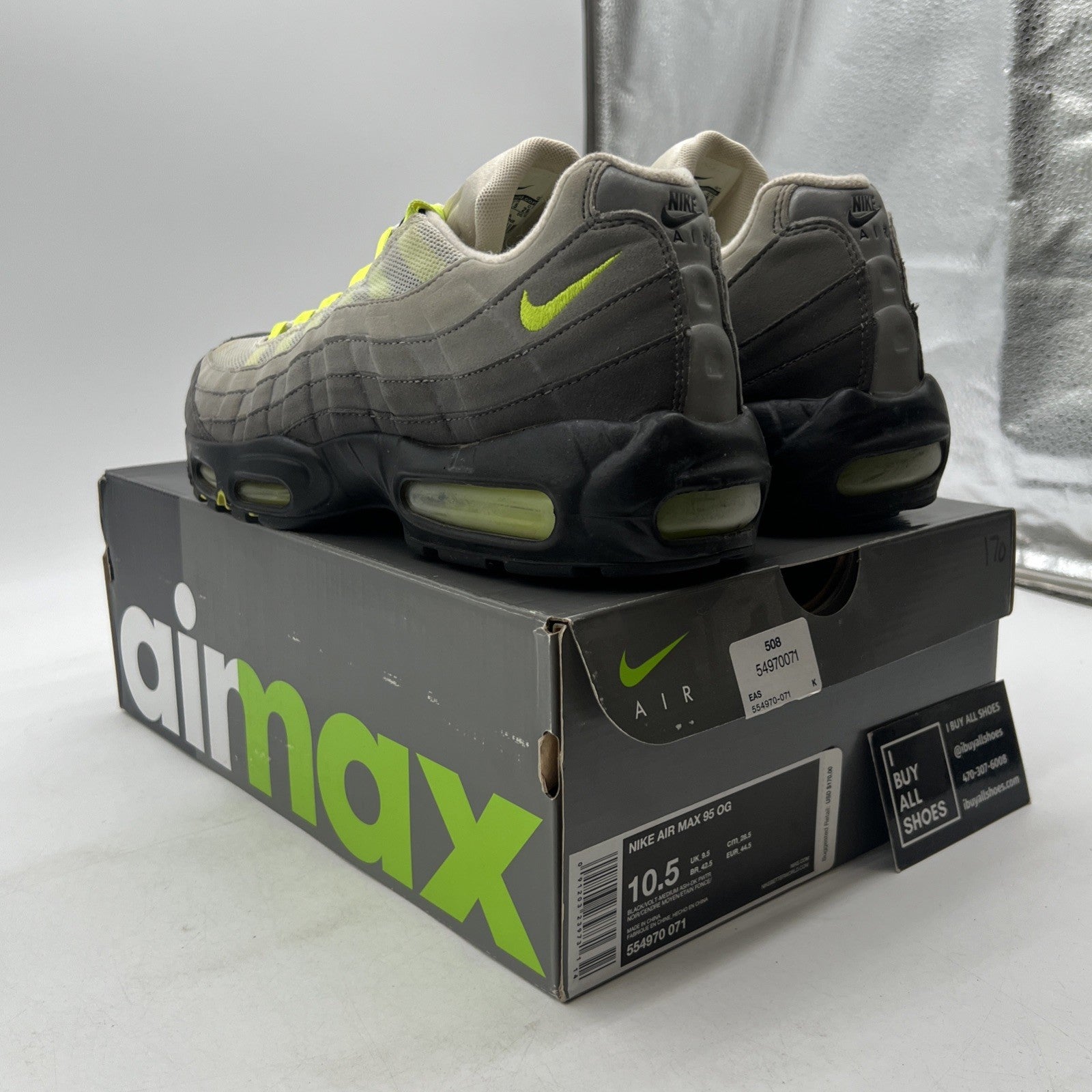 Size 10.5 - Nike Air Max 95 OG 2015 Neon (554970-071)