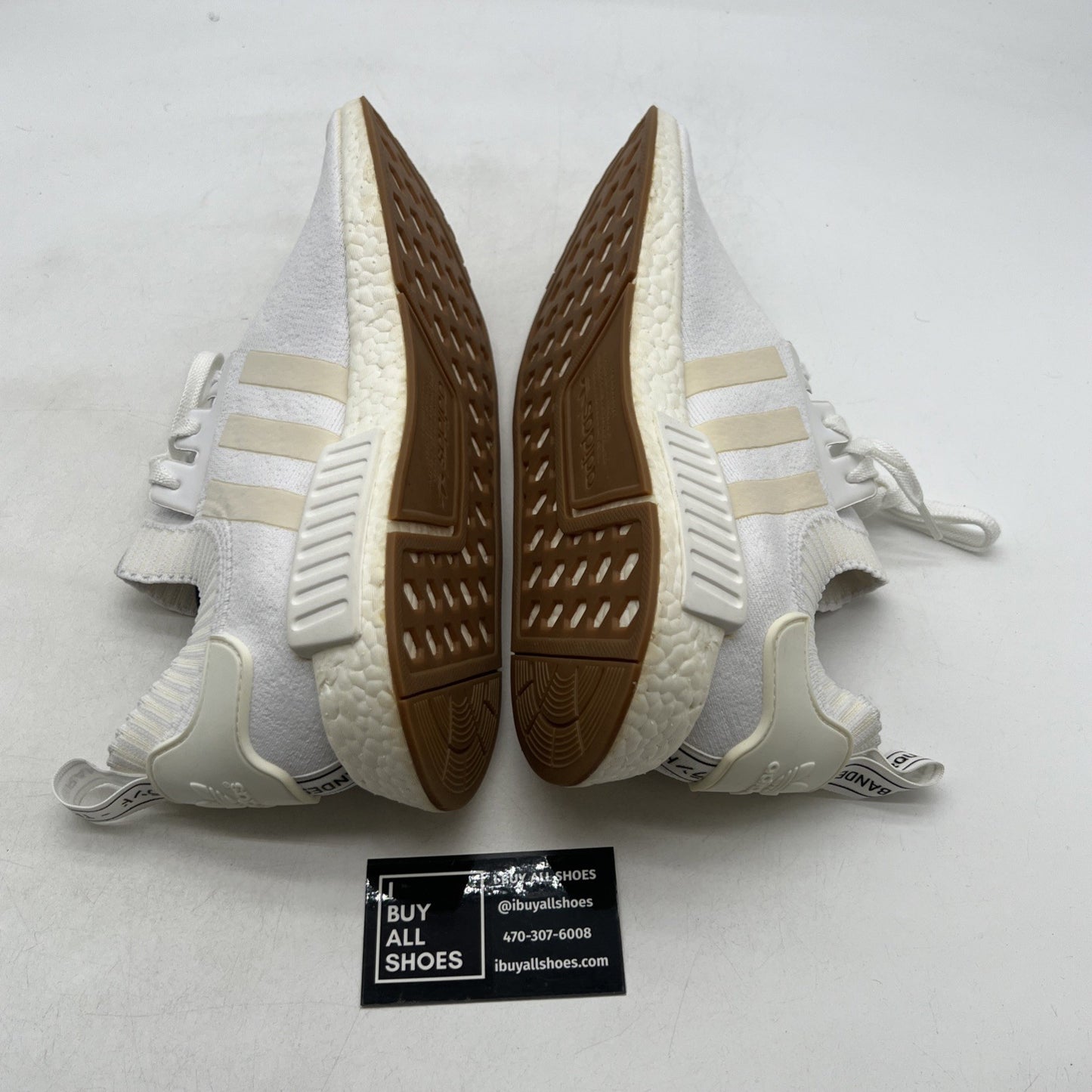 Size 13 - Adidas NMD_R1 Primeknit White Gum (BY1888)