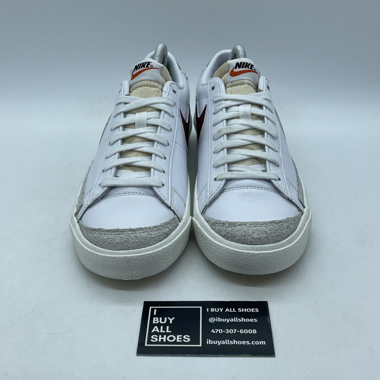 Size 8 - Nike Blazer '77 Vintage Low Team Red Burgundy White Leather -DA6364-102