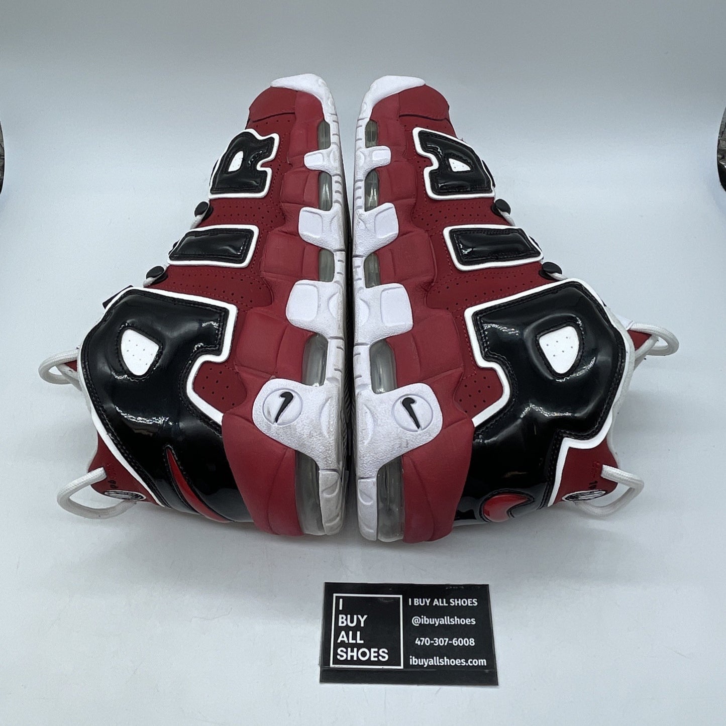Size 12 - Nike Air More Uptempo Bulls Red Black Suede Leather (921948-600)
