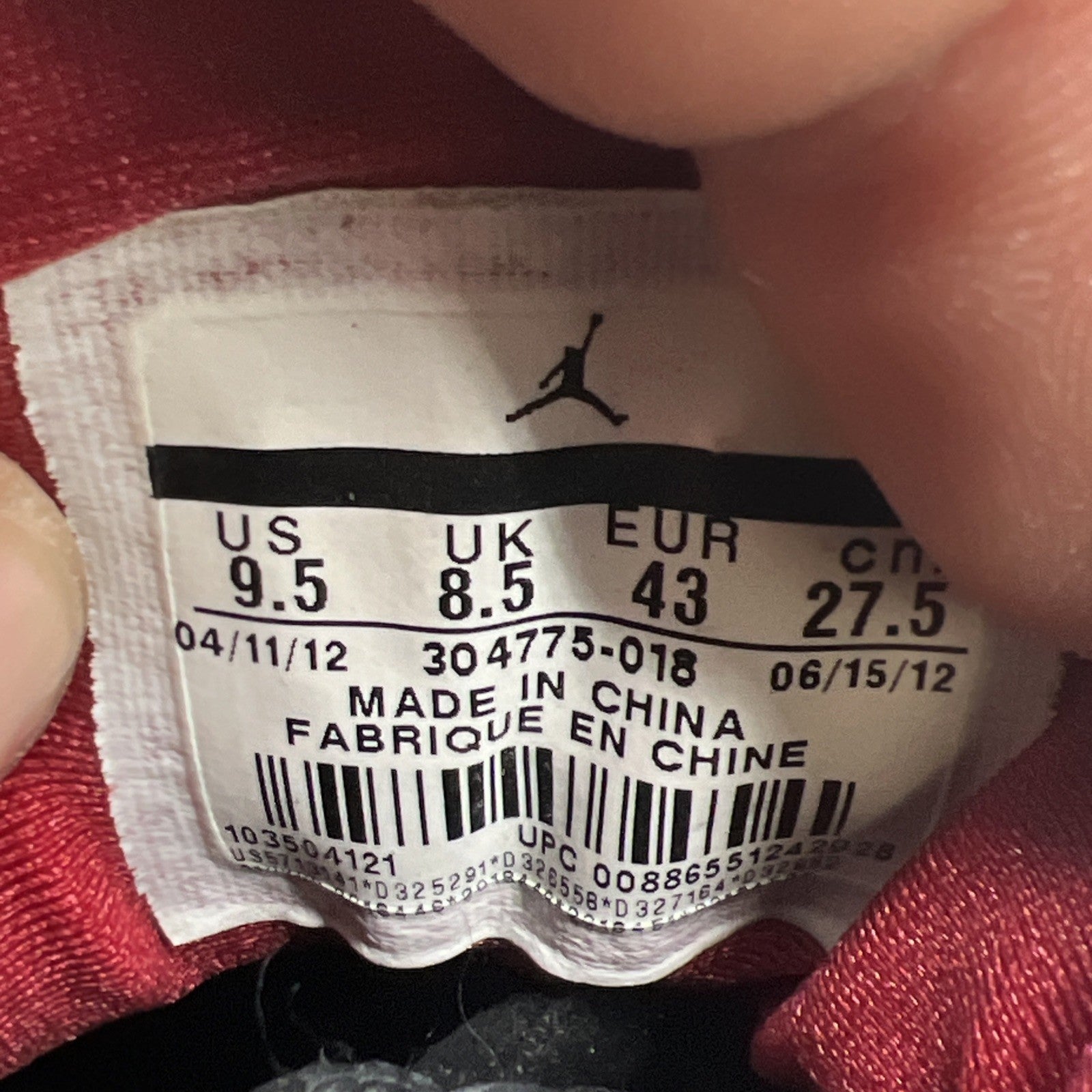 Size 9.5 - Air Jordan 7 Retro 2012 Raptor (304775-018)
