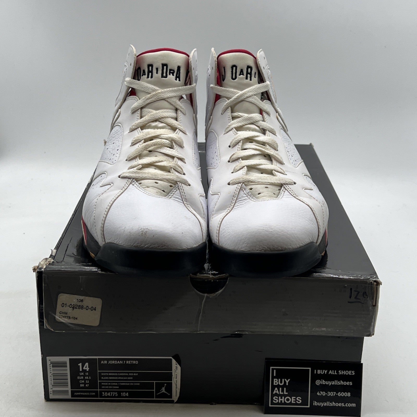 Size 14 - Air Jordan 7 Retro 2011 Cardinal (304775-104)